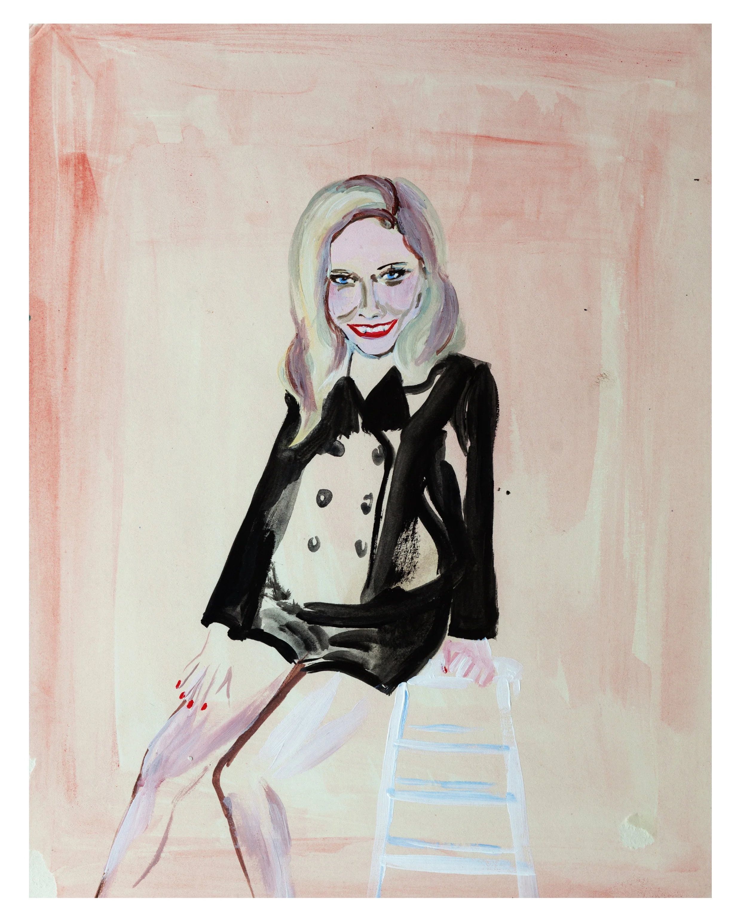 || Kirsten || 10 in. x 12 1/2 in. || acrylic on paper board || 2016. ||