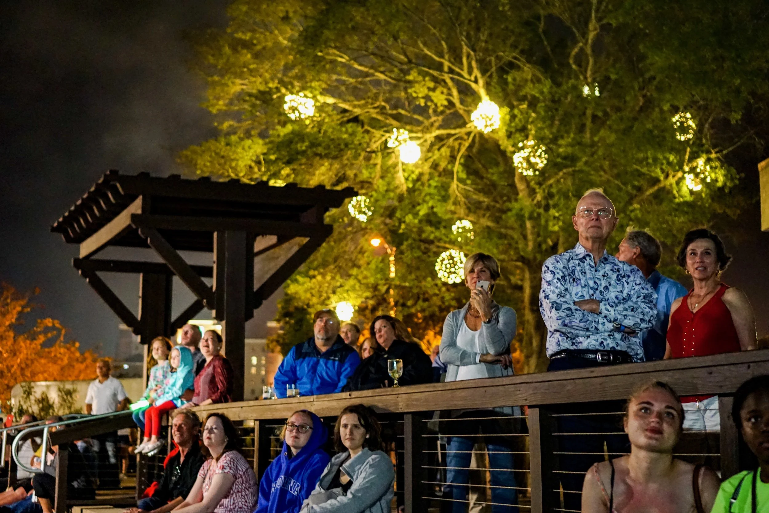 People Watching Fireworks