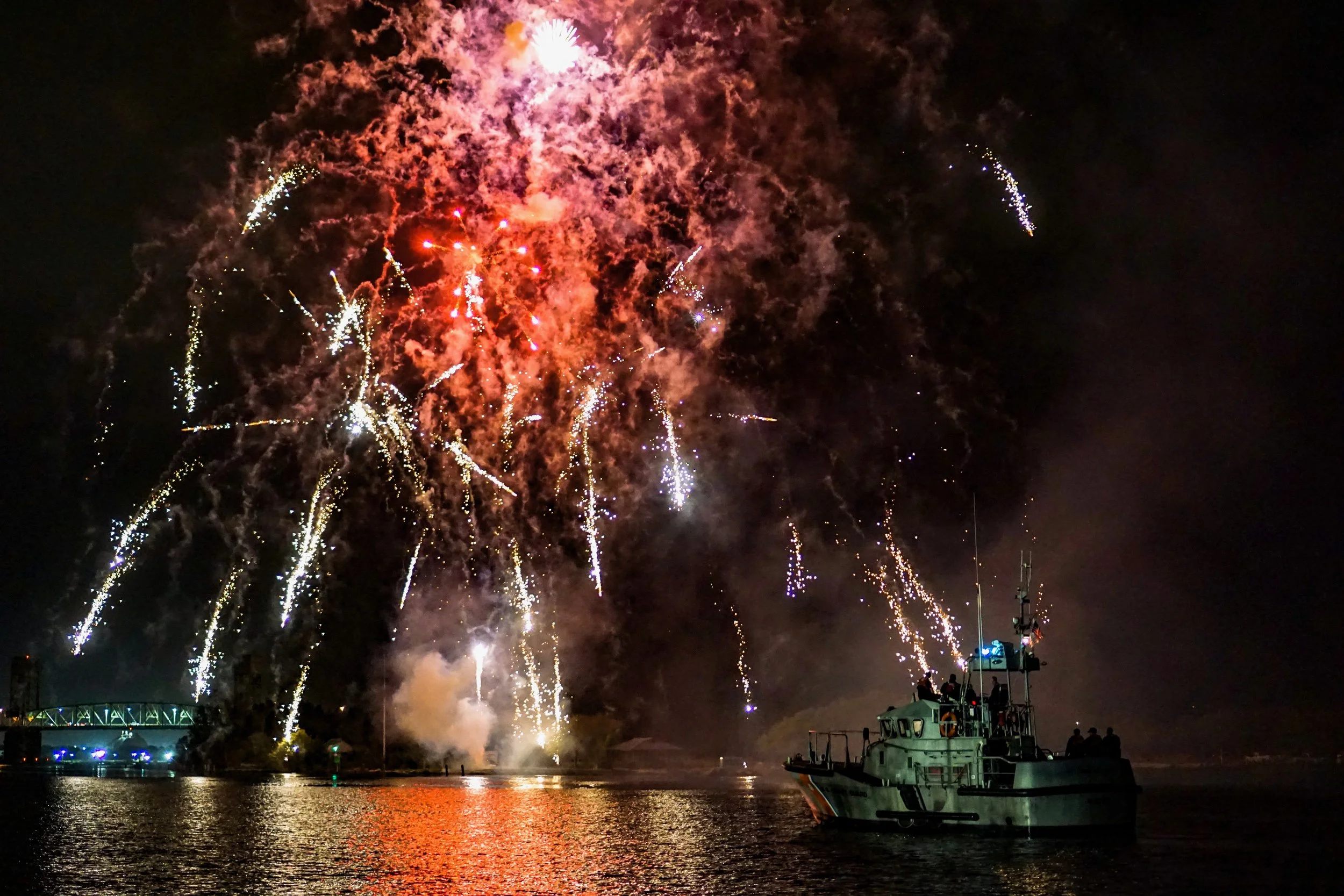 People Watching Fireworks