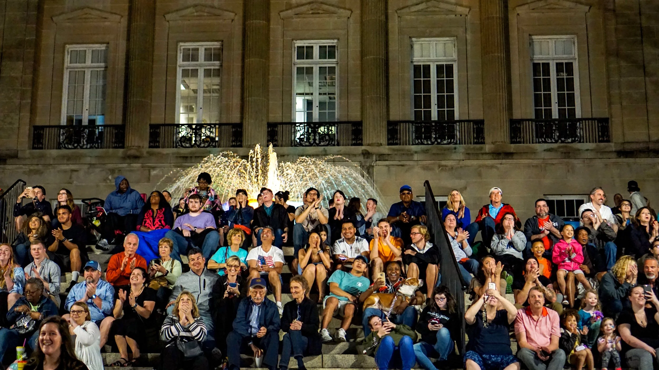 People Watching Fireworks