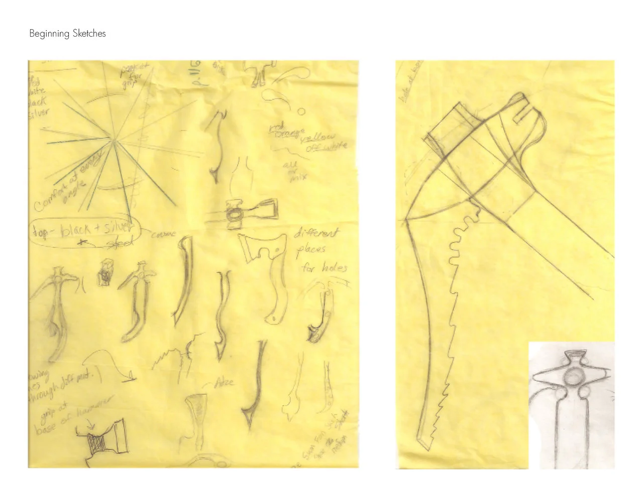 Ice Axe Design Sketches