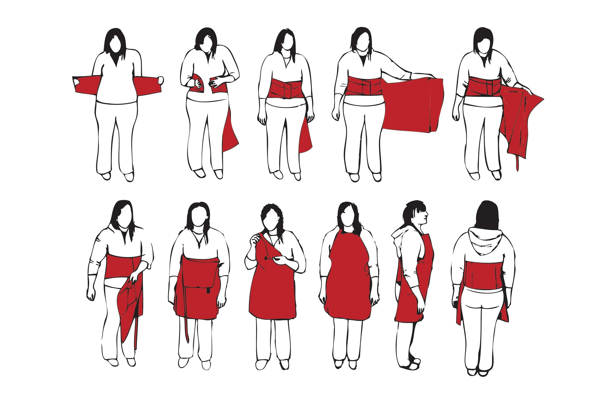 Back Brace Apron Working Diagram