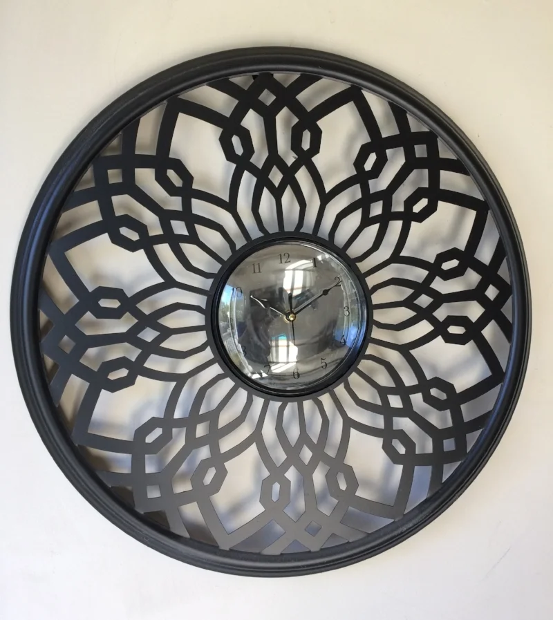 Iron Gate Punched Metal Clock Sample