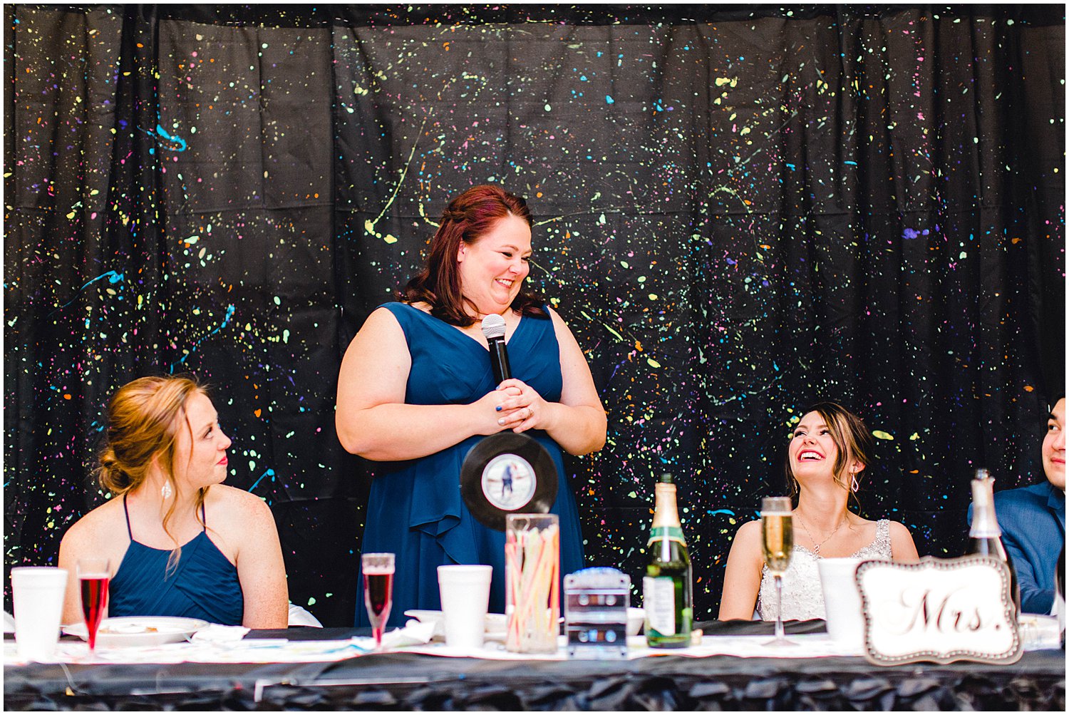 Hutchinson Kansas Wedding, Kansas Wedding Photographer, Wichita Wedding Photographer, church wedding, traditional wedding, catholic wedding, themed wedding, wedding photography, wedding inspiration, unique wedding photos, 80s themed reception, toasts