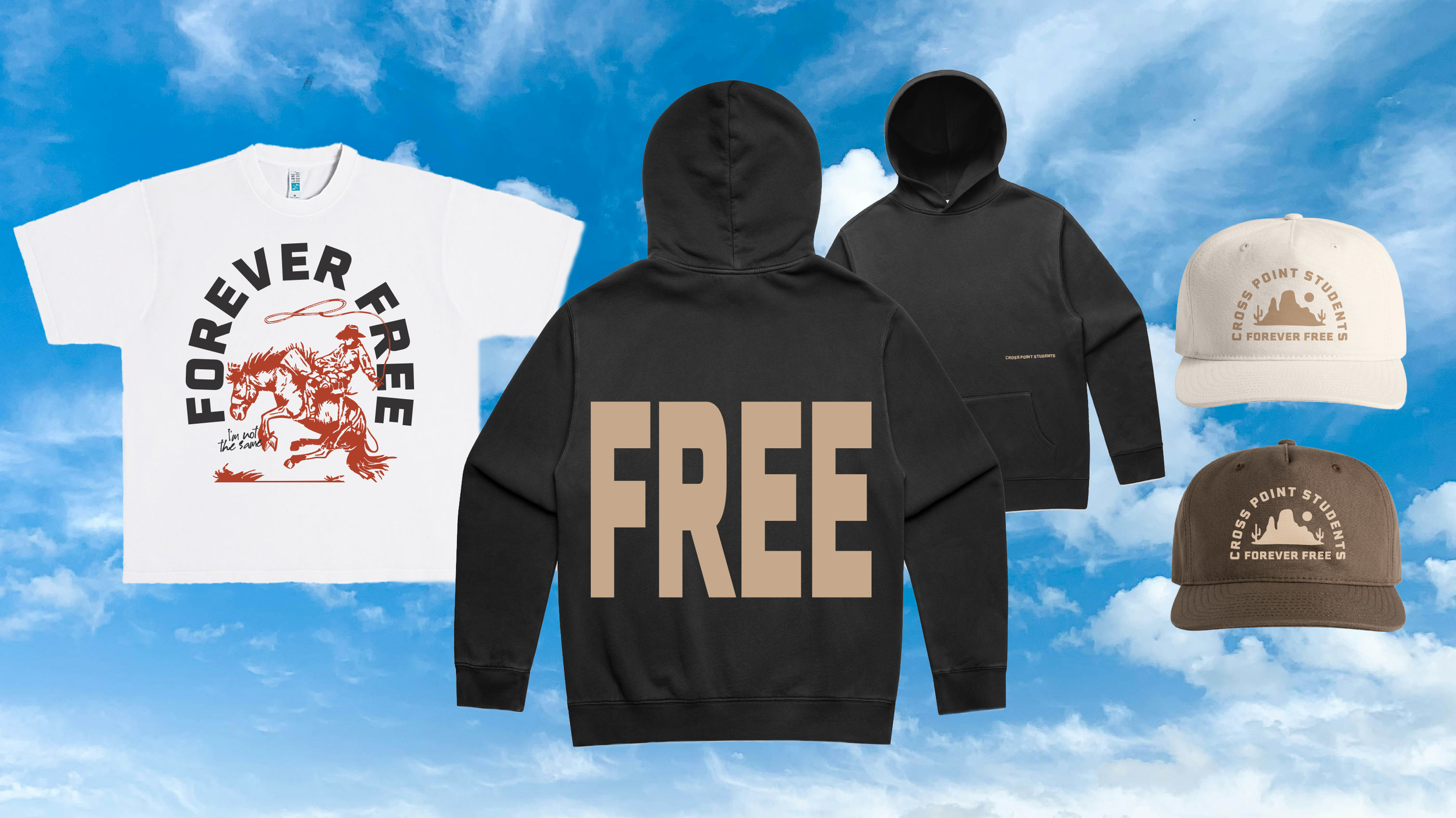 Free Collection: Tee, Hoodie, Hat (Cross Point Students)