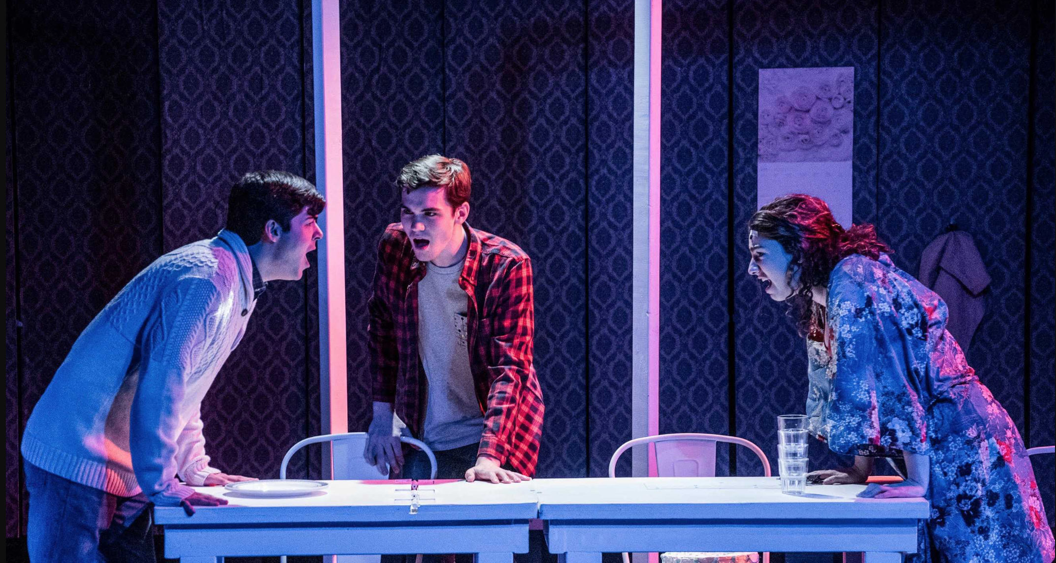 As Gabe in NEXT TO NORMAL at the SoHo Playhouse, 2014. With Knox Van Horn (Dan) and Sam Tullie (Diana). (photo by Christabelle Tan)