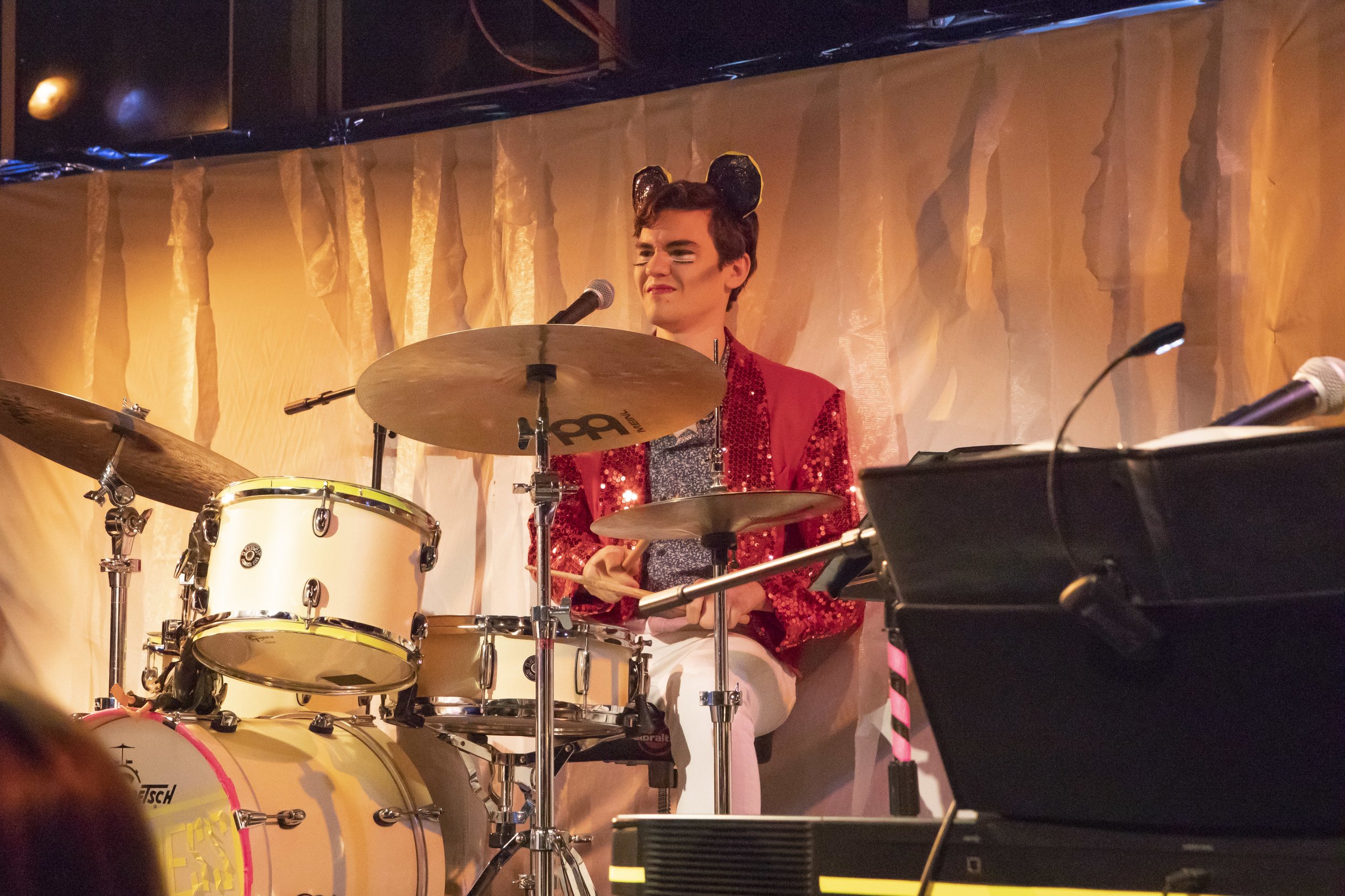  Kyle in the band/ensemble for Sky-Pony’s  THE WILDNESS  at NYU Playwrights Downtown, December 2018. Photo by Madeleine Roodberg. 