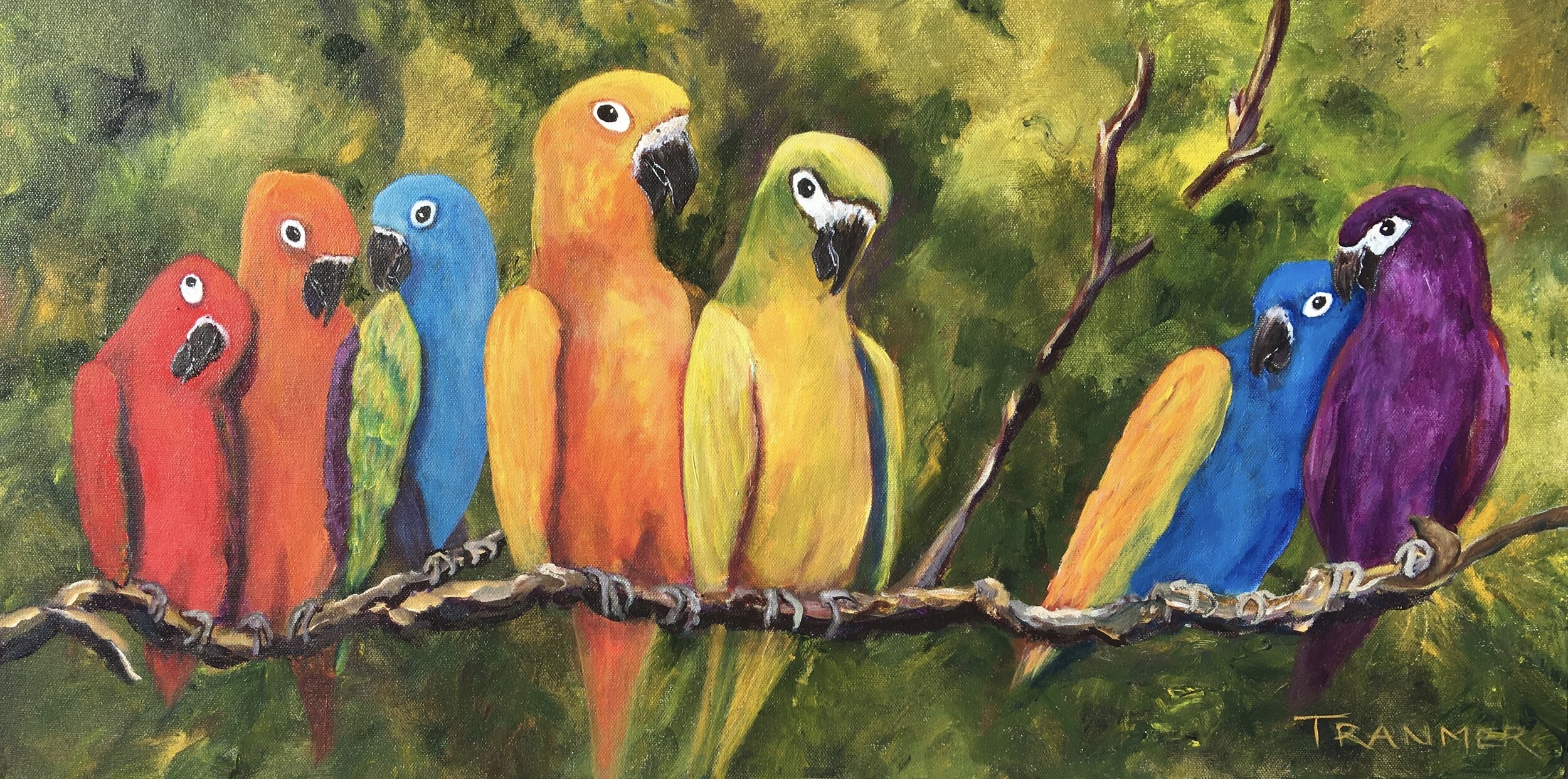 Flock o' Friends 15" x 30" $950