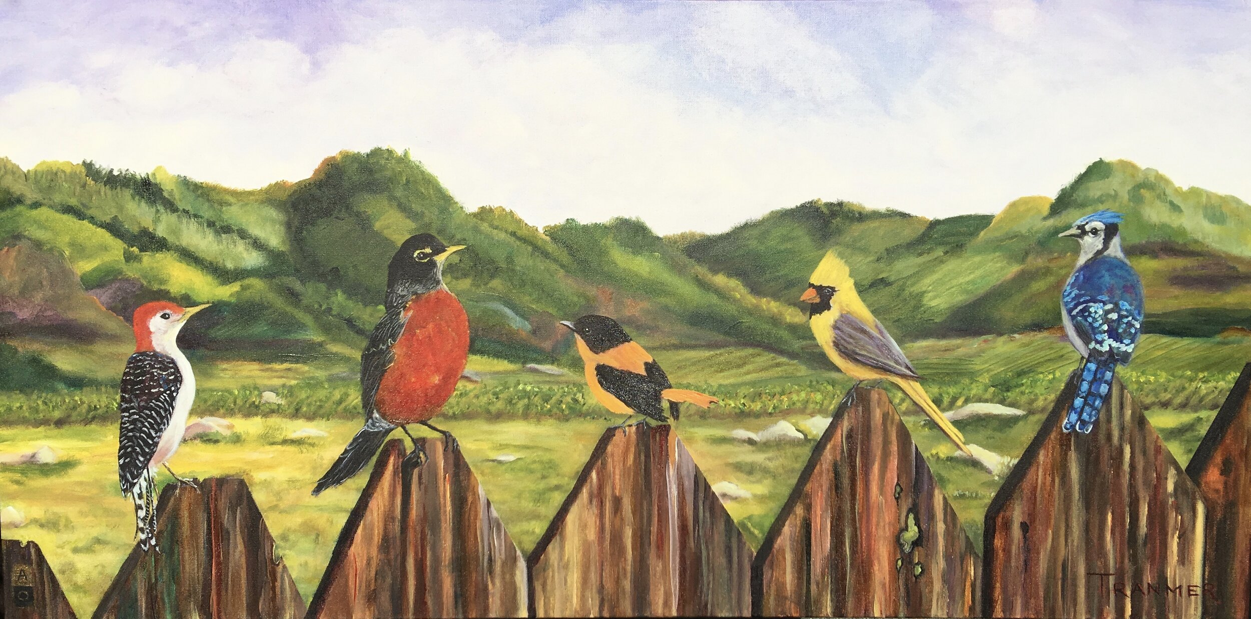 All About the Robin  24"x48" $2,500 SOLD 