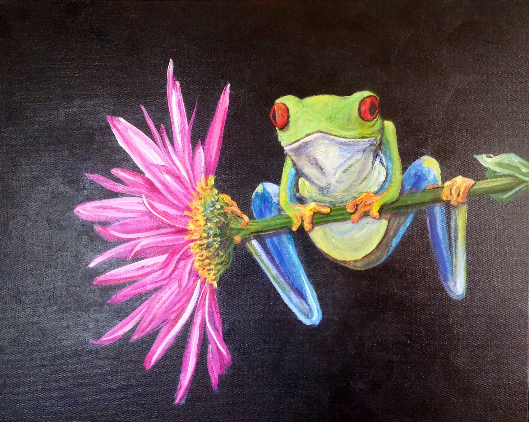 Frog on a Flower SOLD