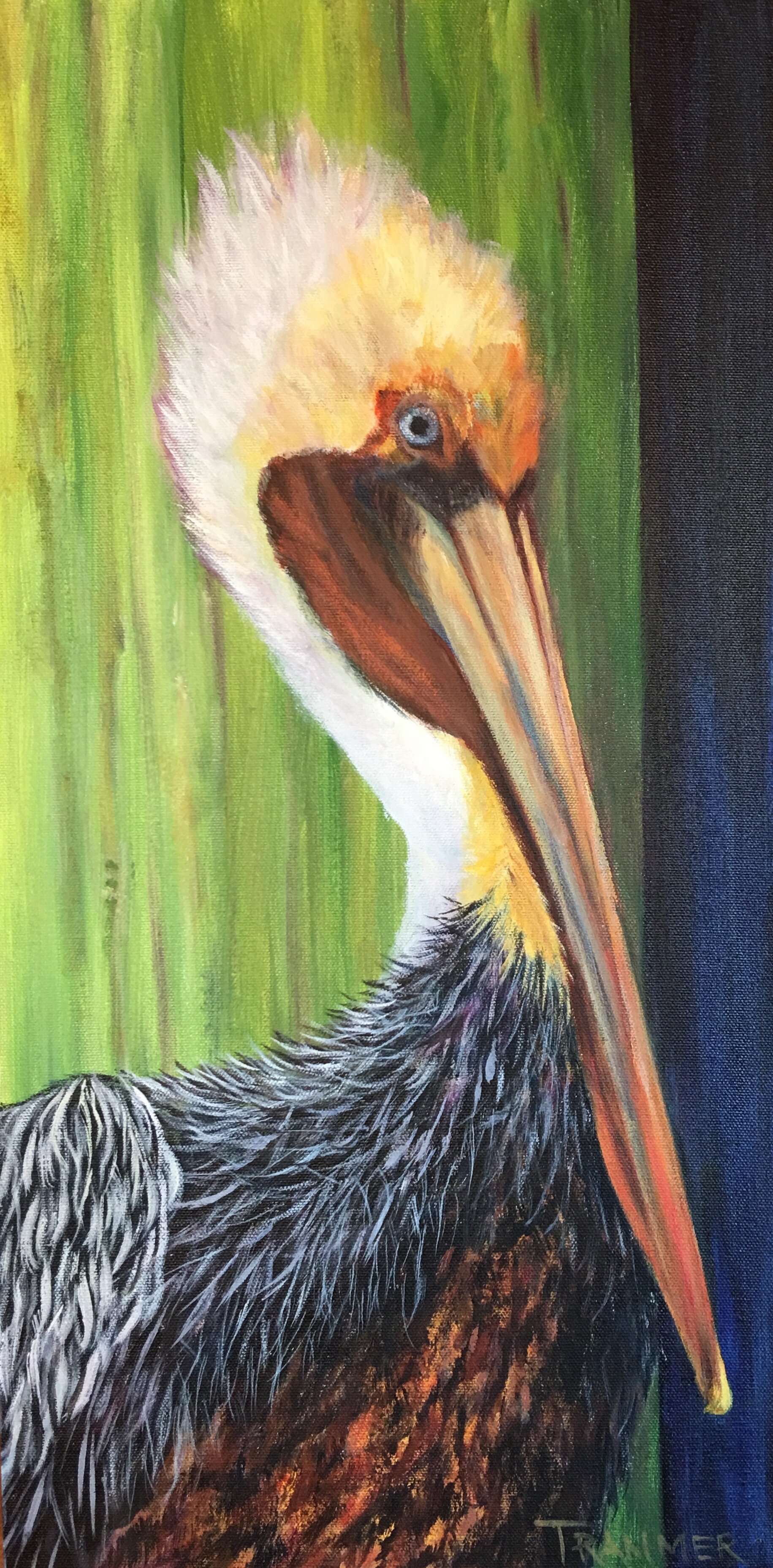 A Penchant for Pelicans 30"x12" SOLD