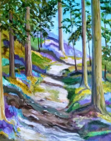 A Walk Through the Trees 30"x24"x1.5" $1,200