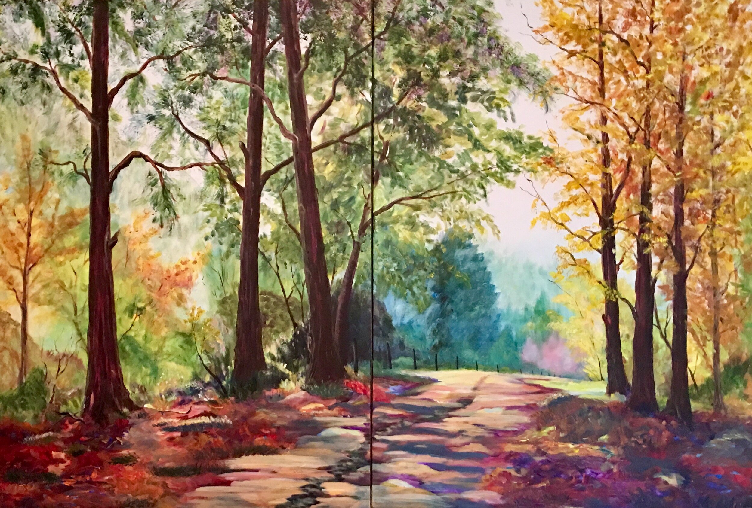 The Road Less Traveled Diptych 48" x 72" $5,000