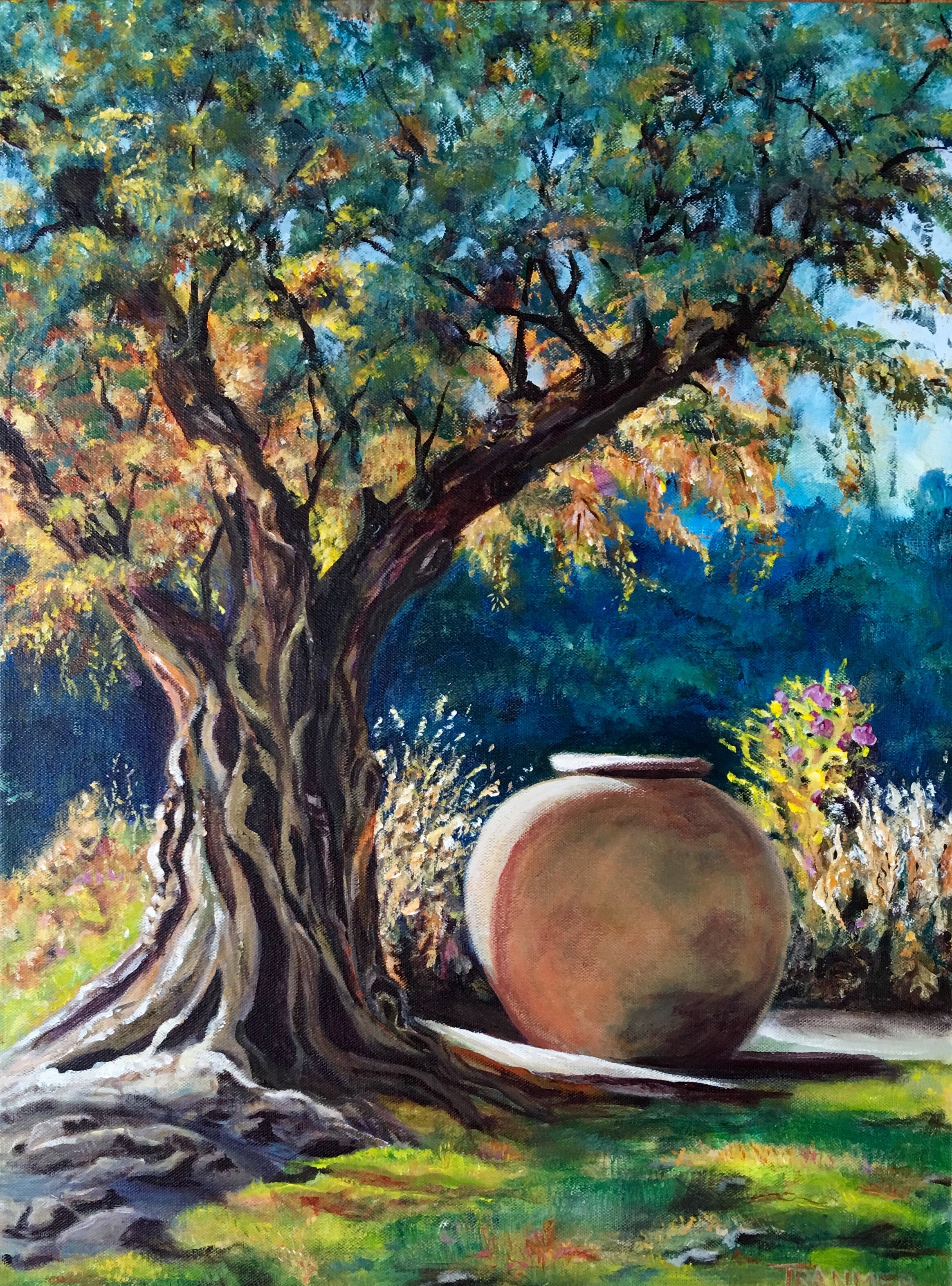 Old Oak and Urn Sold