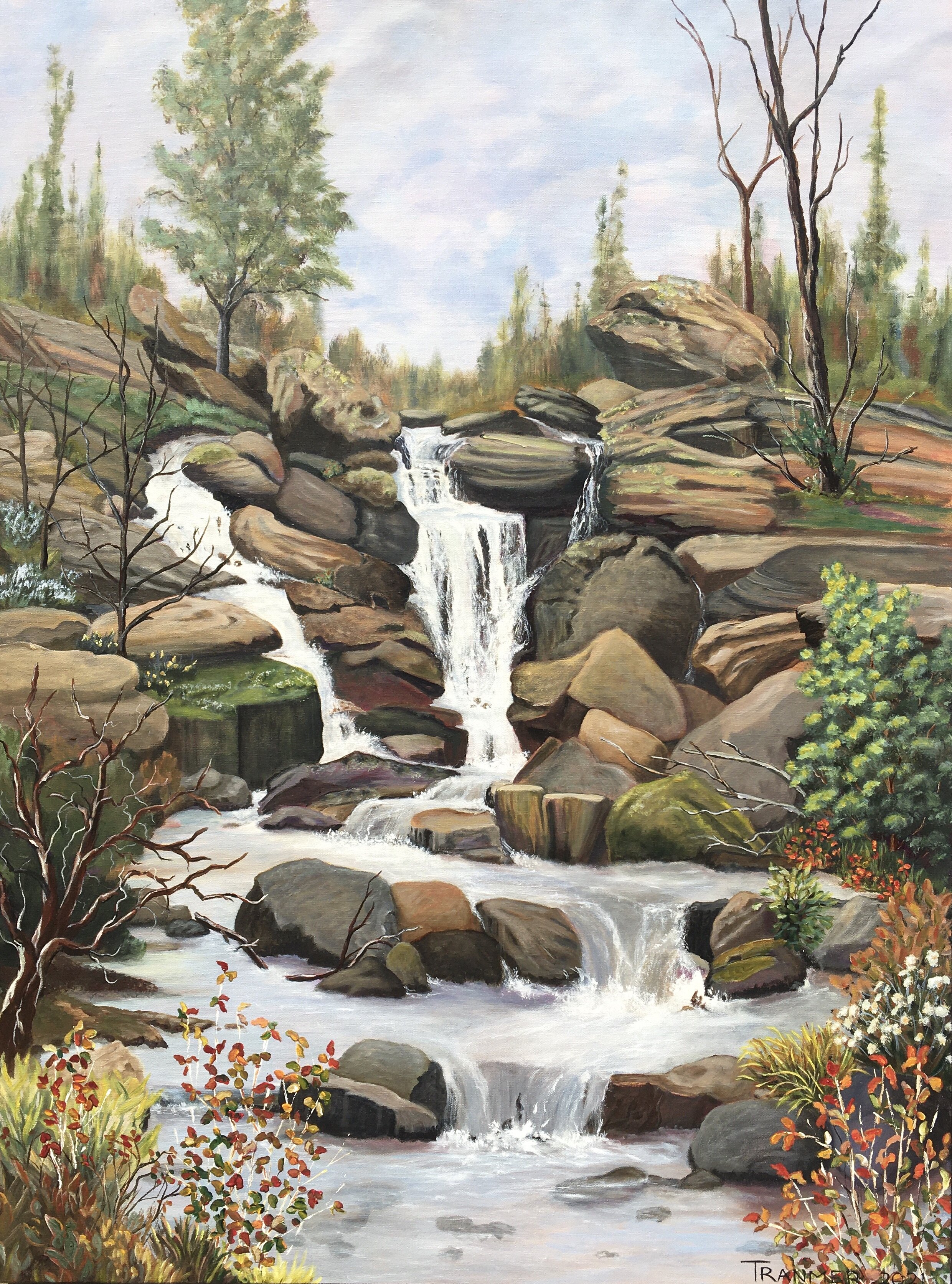 Napa Waterfall 48"x36". SOLD