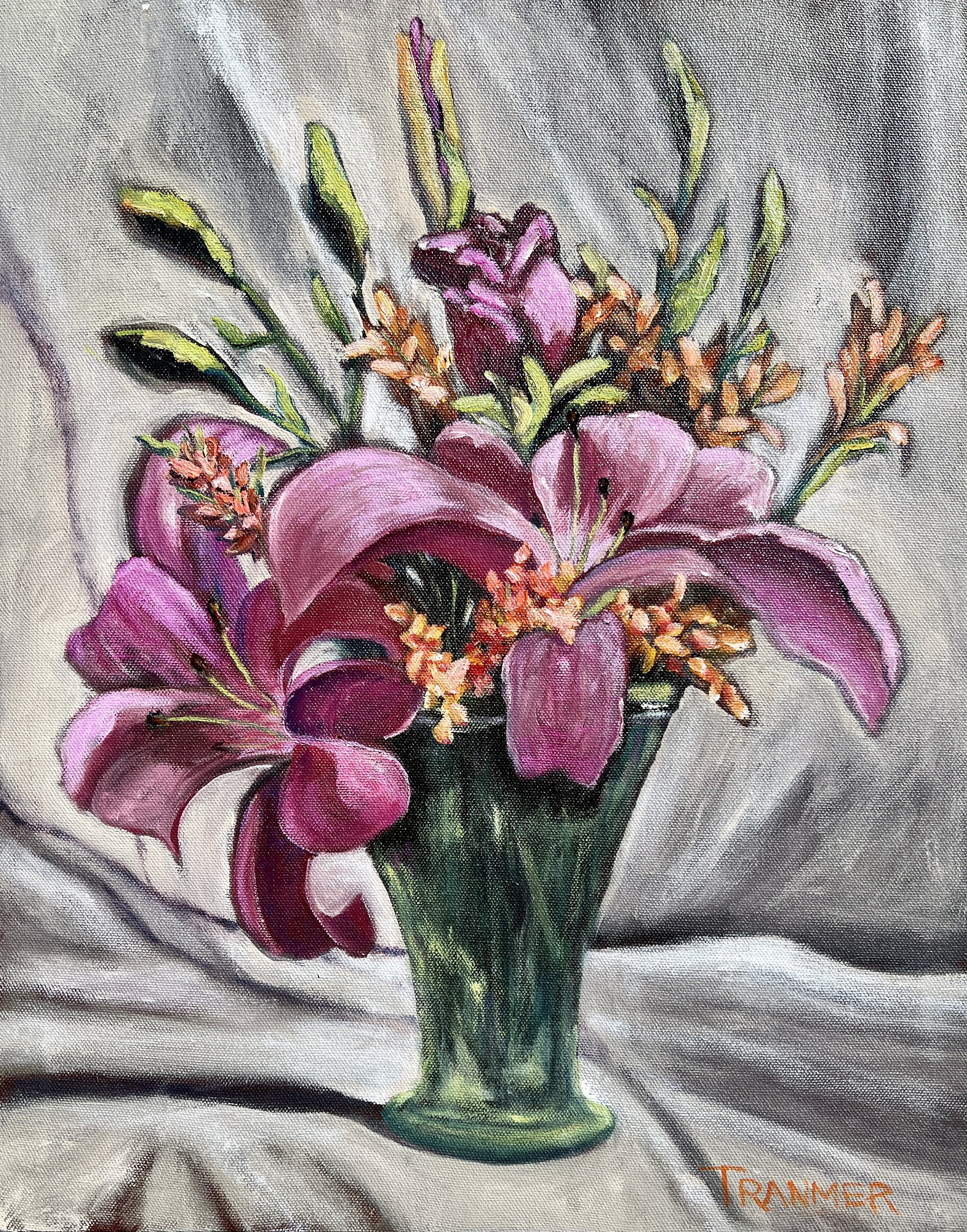 Love Those Lilies. 20"x16" Oil, $960