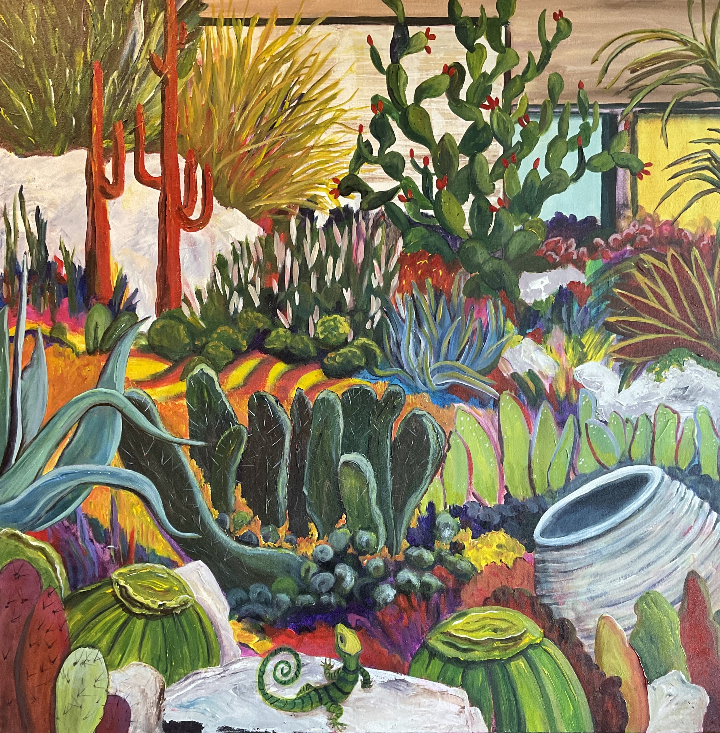 Cactus Garden. 39"x39". $3800