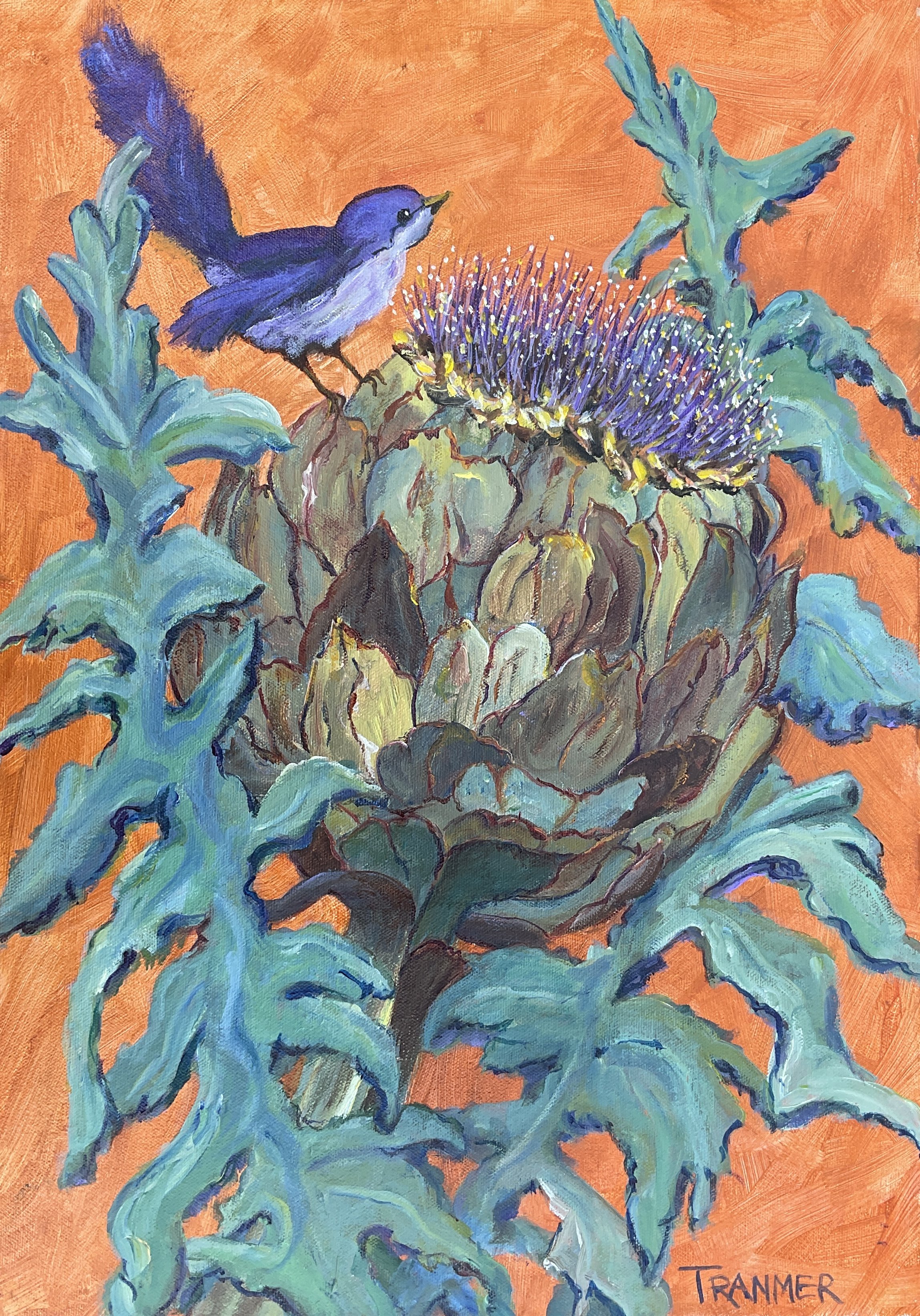 Little Bird and Artichoke 20"x14" $900