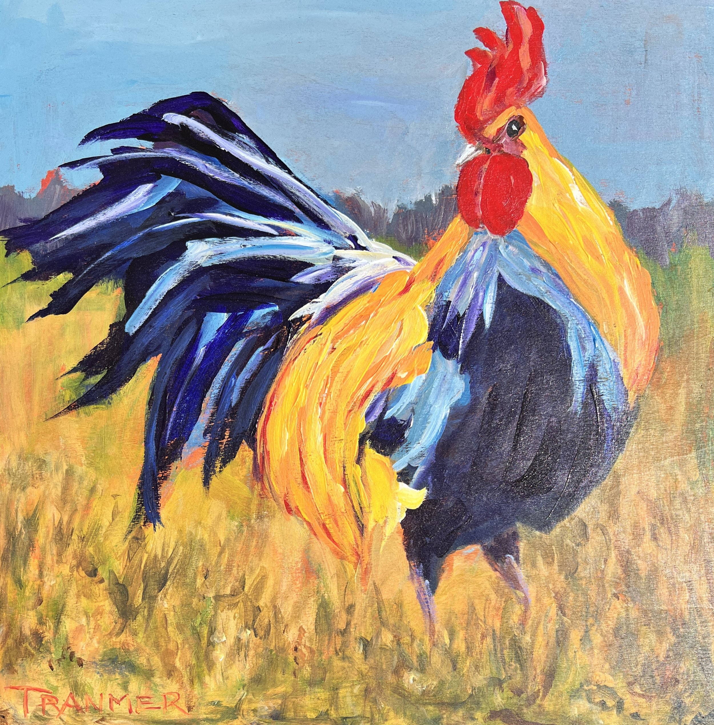 Proud Rooster. - --12" x 12". $500