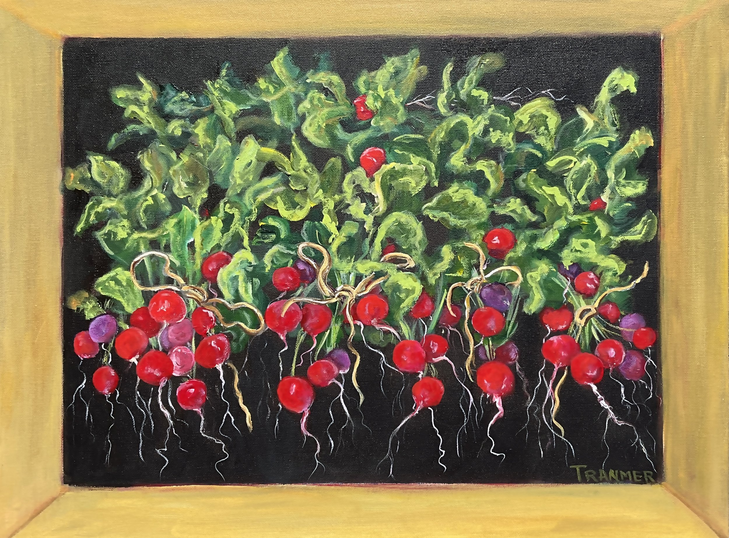 Happy Radishes. 18"x24". $1100