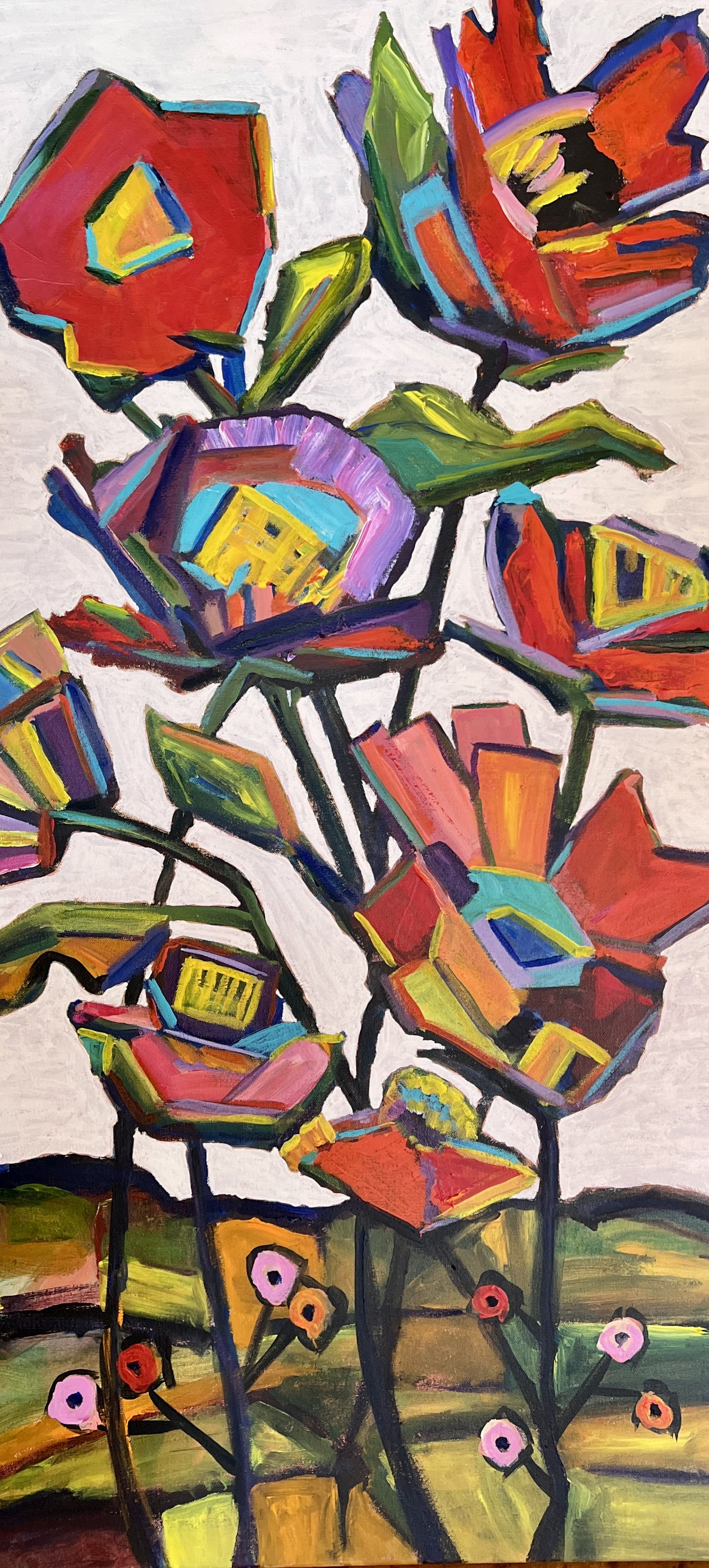 Wild Flowers. 39”x19.5”. $1800