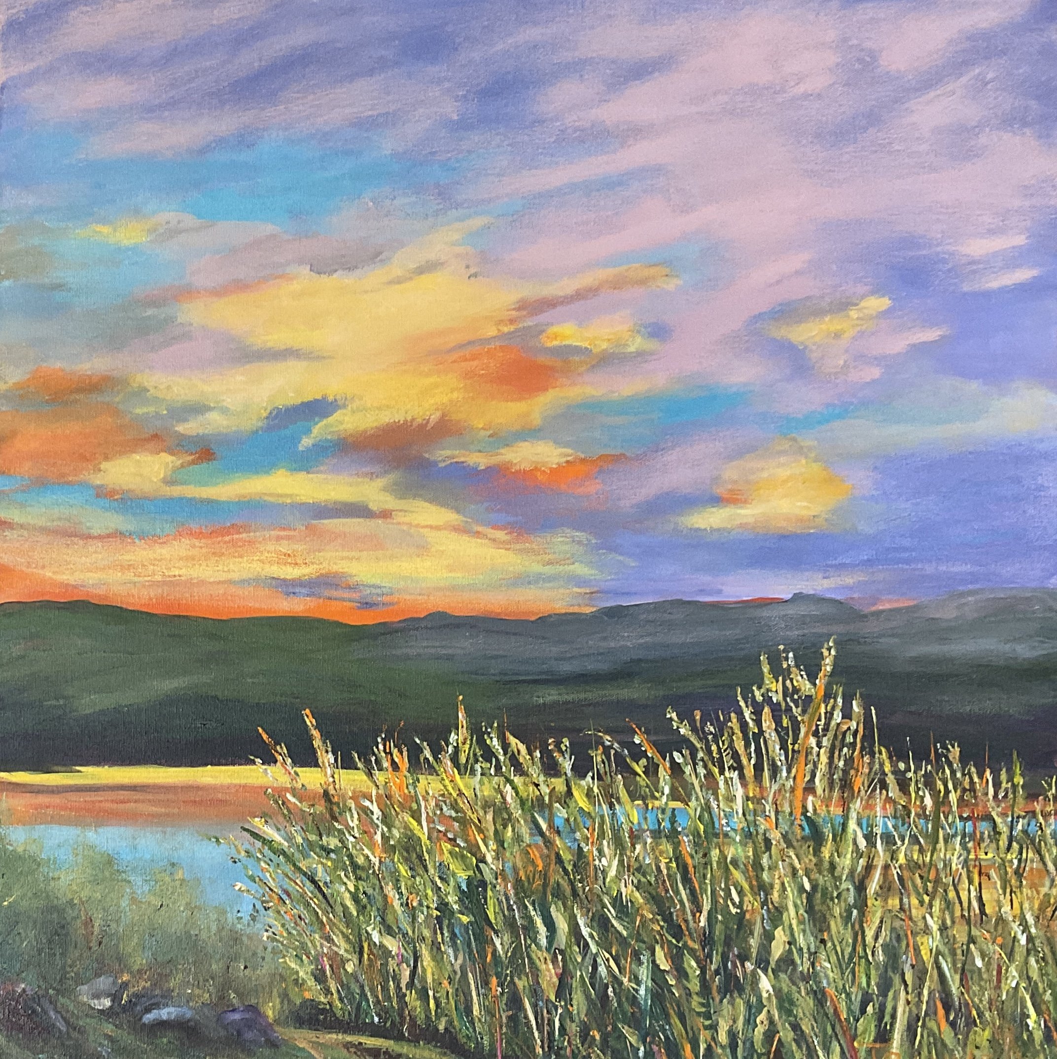Sunset. 24”x24”. $1100