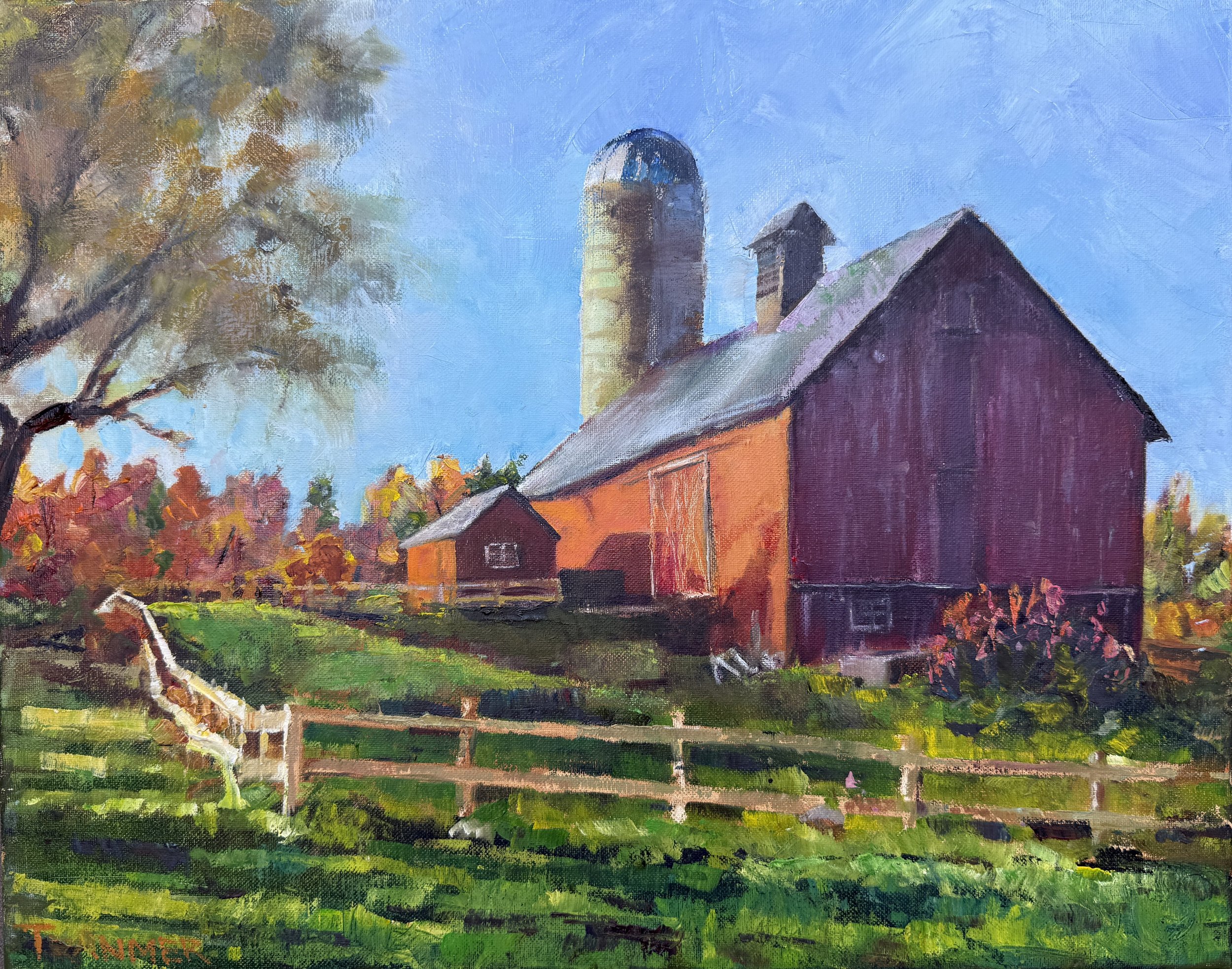 Autumn on the Farm . 16"x 20" Oil. $1150