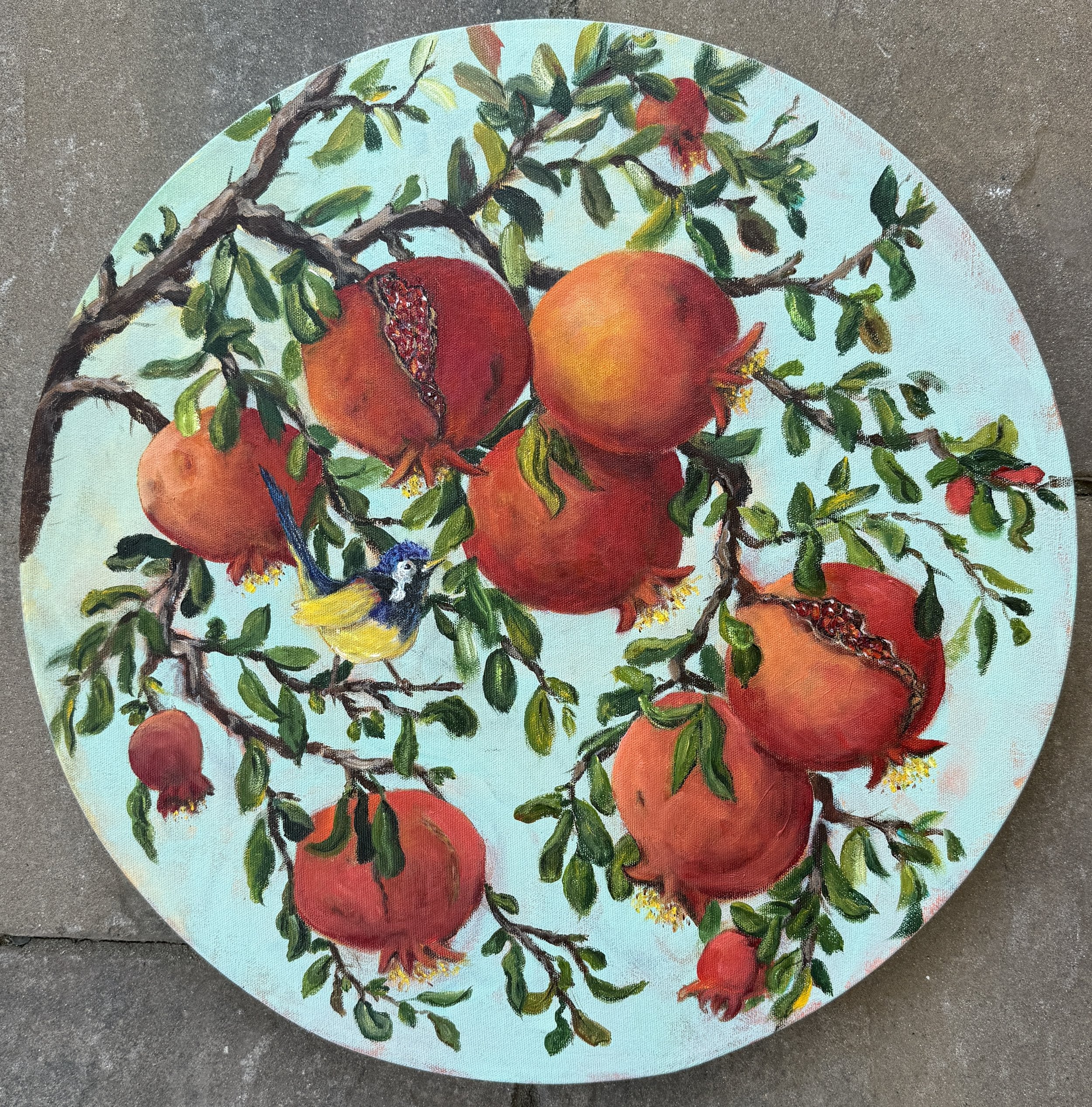 Pomegranates. 24" $1500