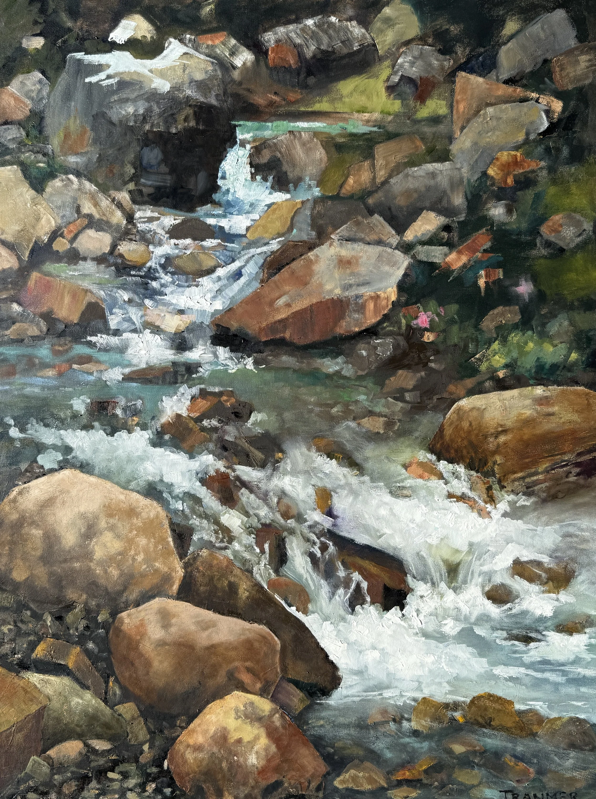 Rushing Waters. 40"x30. $4800 Oil