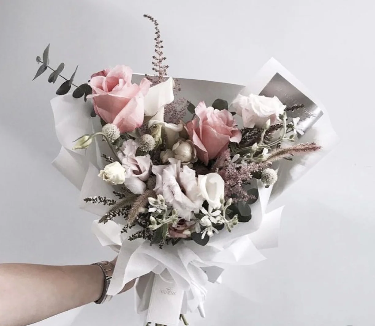 *please note, this was an image found on Pinterest. This is an example of size and style of our small hand tied bouquet.