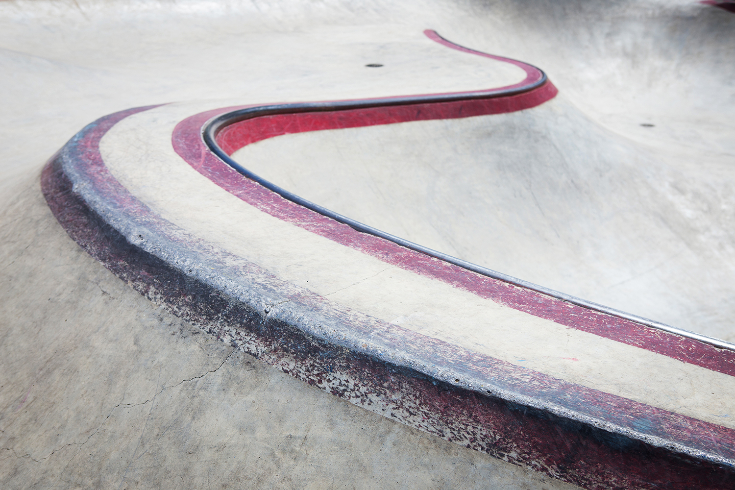  A close up look at the hard edge and coping section of the Alberta Skate Spot 