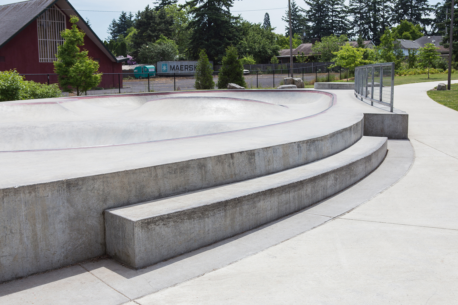  The outer ledge section of the Alberta Skate Spot is an attraction for street skaters. 