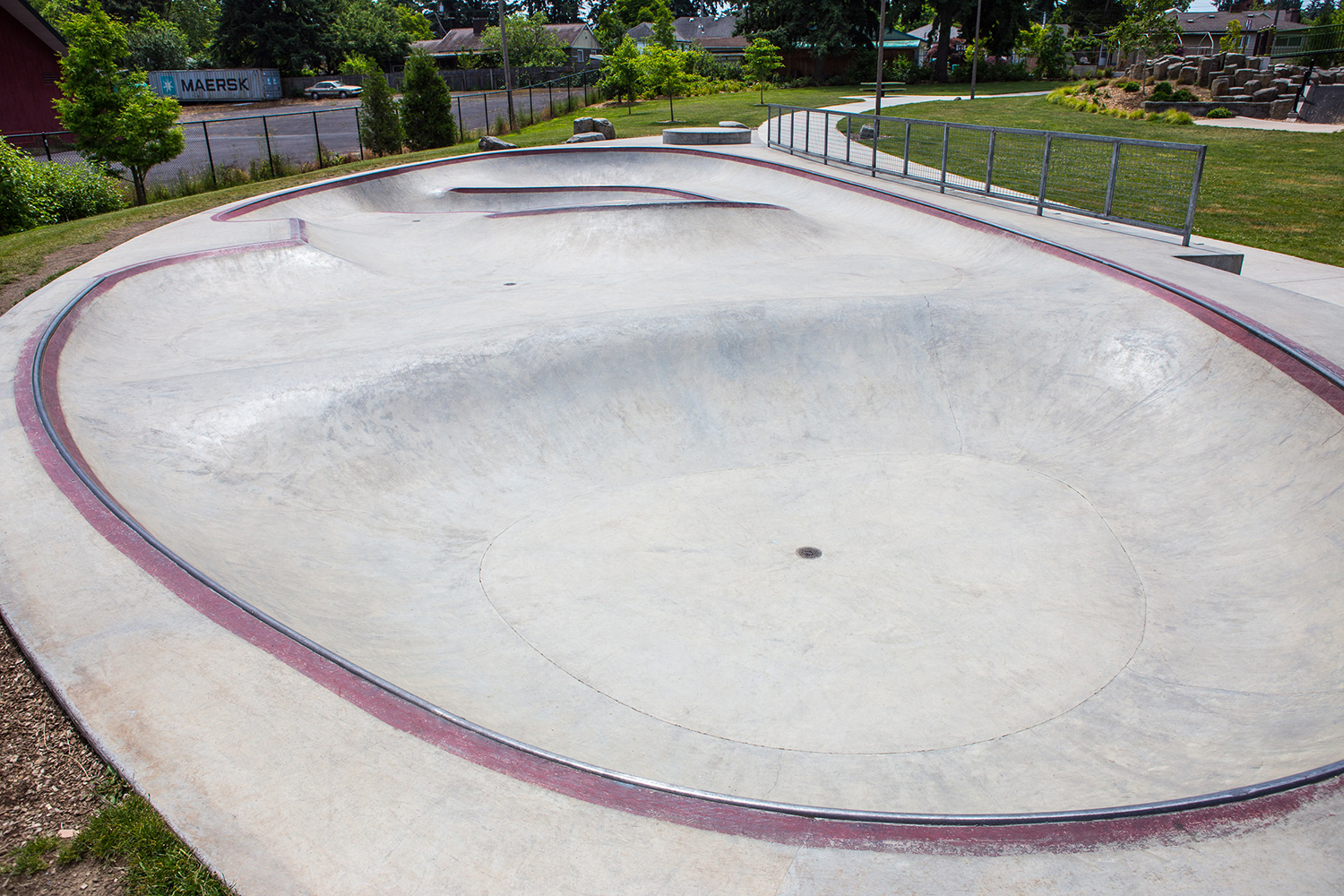  Portland’s Khunamokwst Park features this pint sized skate spot which is suitably designed towards adolescents and beginning skateboarders. 