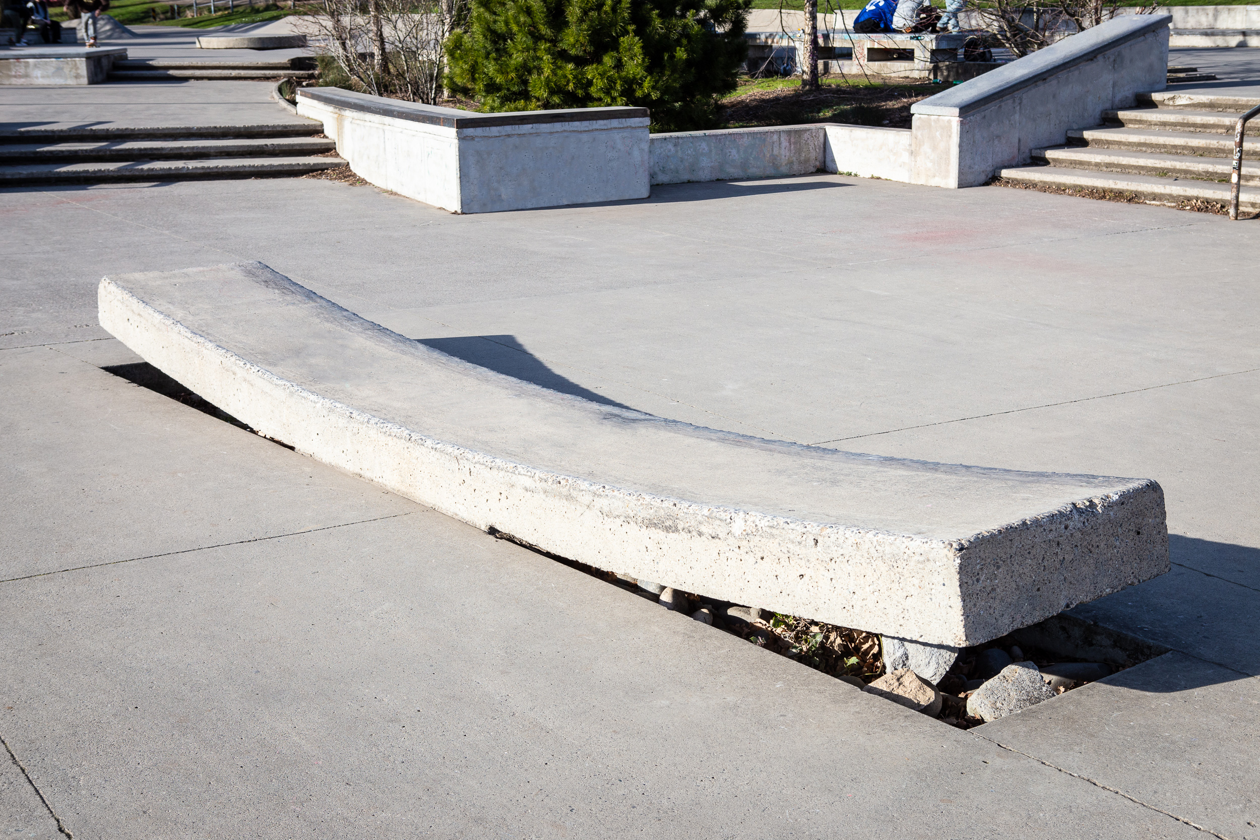  Creative ledges and other functional forms are important to the overall experience at Ed Benedict Skate Plaza. 