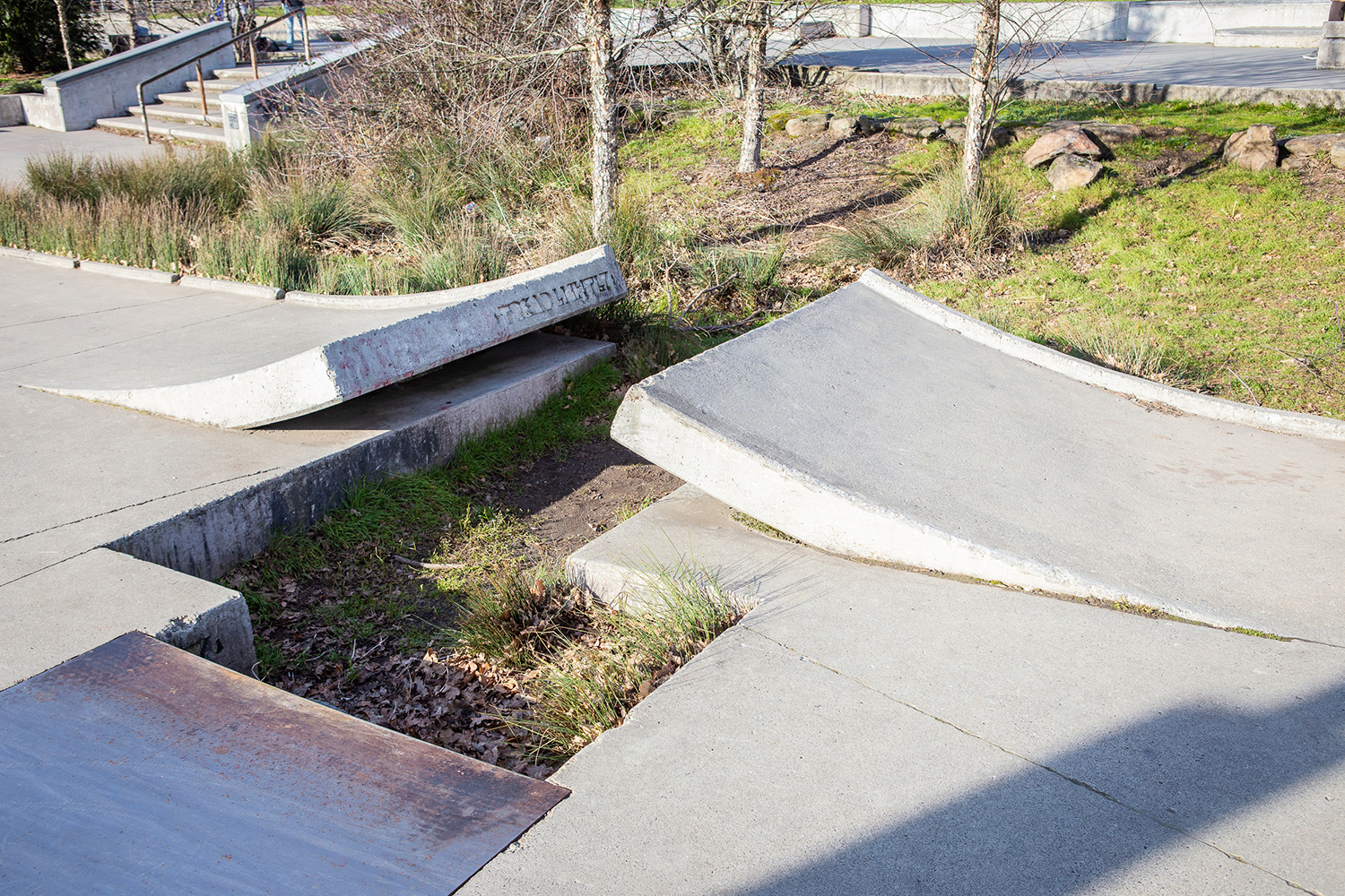  A fundamental gap jump awaits those that seek fun and progression at Ed Benedict Skate Plaza. 