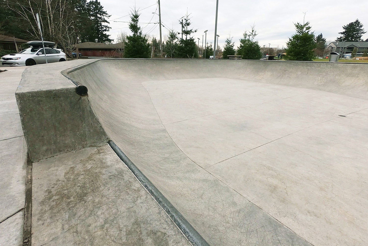  An extension section of the bowl at the Gateway Skate Spot helps to push the progression of tricks. 
