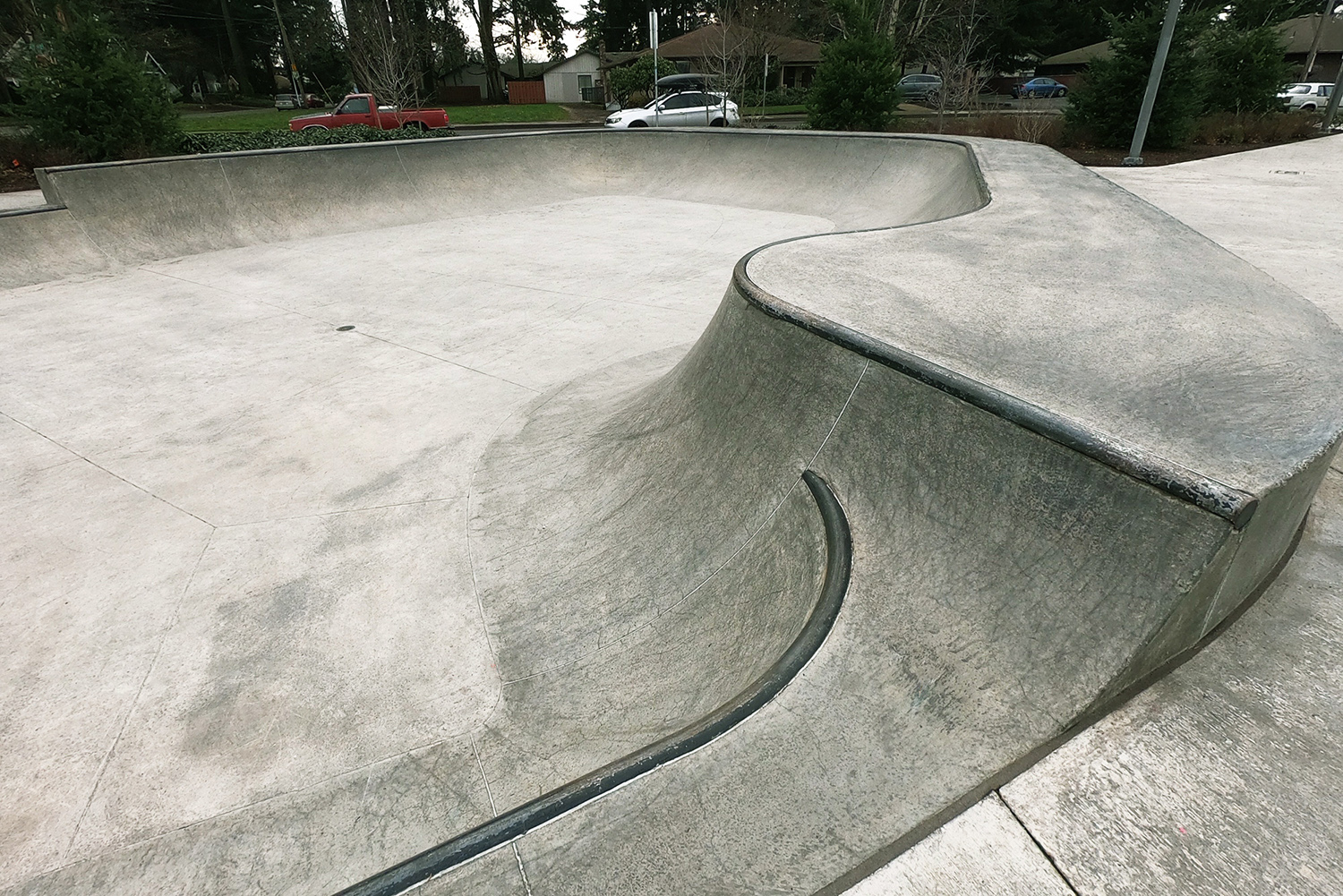  Hip section of the bowl at the Gateway Skate Spot 