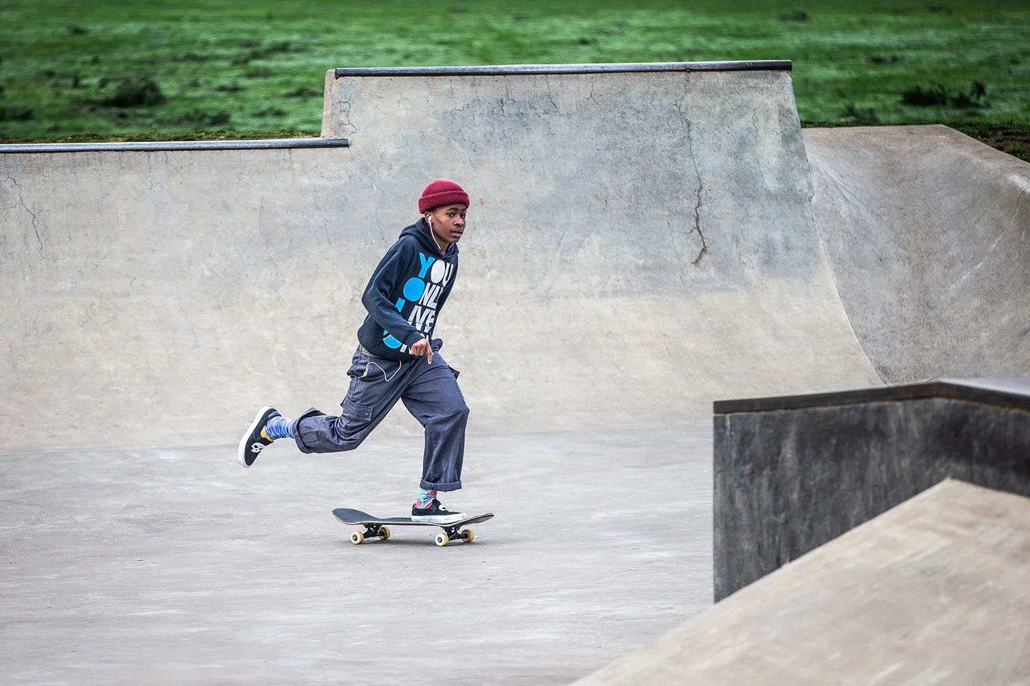 Glenhaven Skatepark offers plenty of wide open terrain for multiple users to enjoy at the same time.