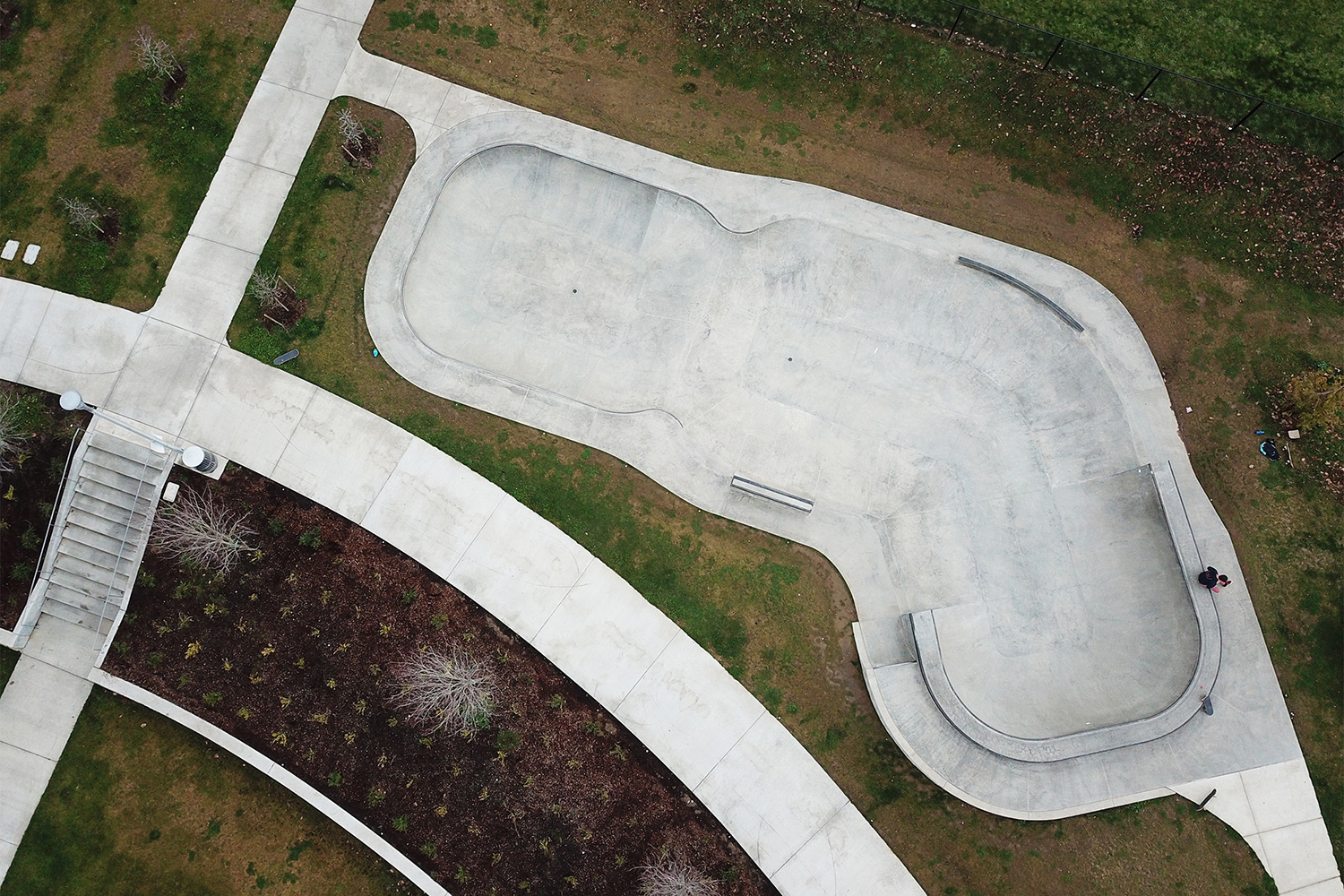  An aerial overview of the Skate Spot at Luuwit View Park 