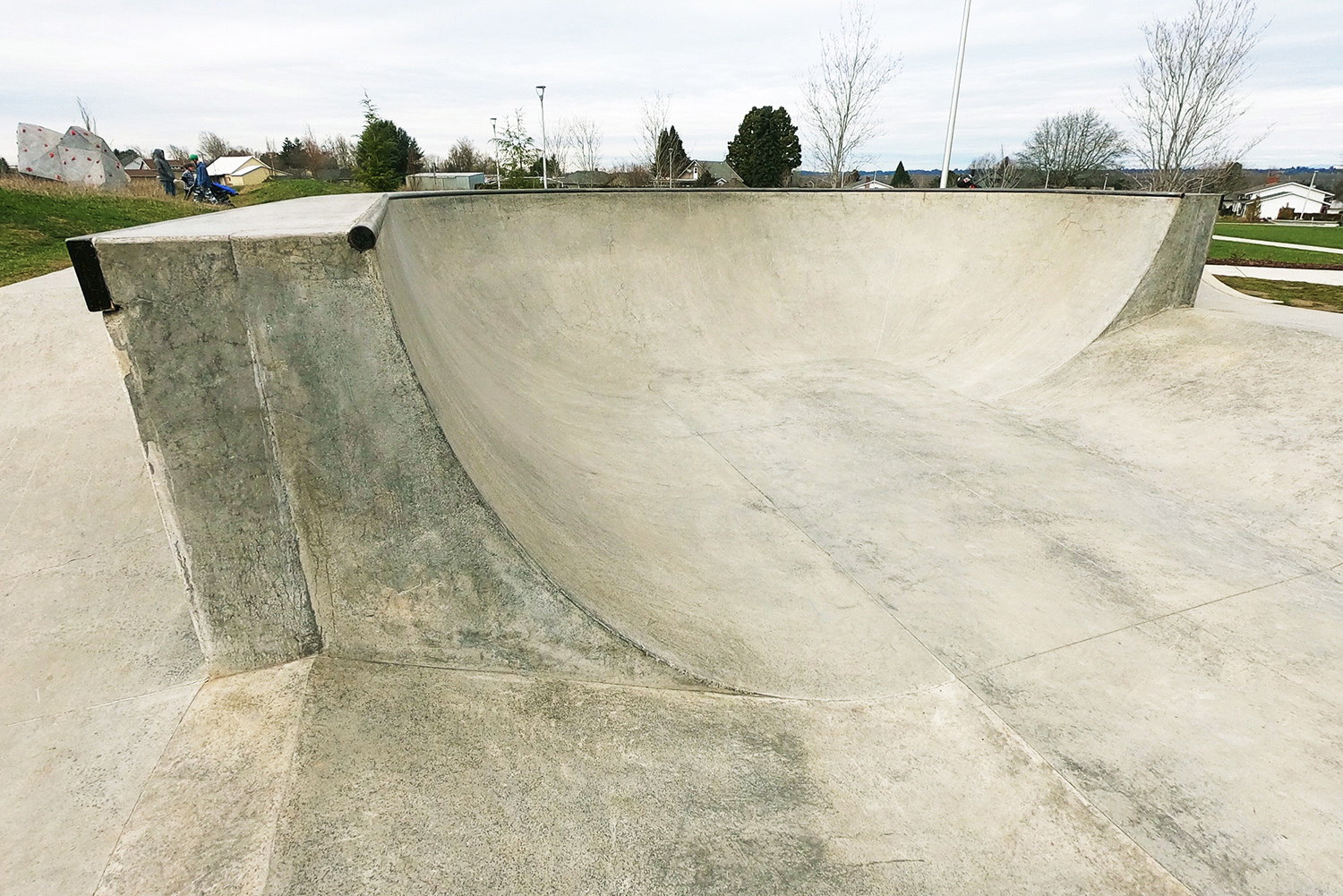  The six-foot deep bowl section of the Luuwit Skate Spot. 