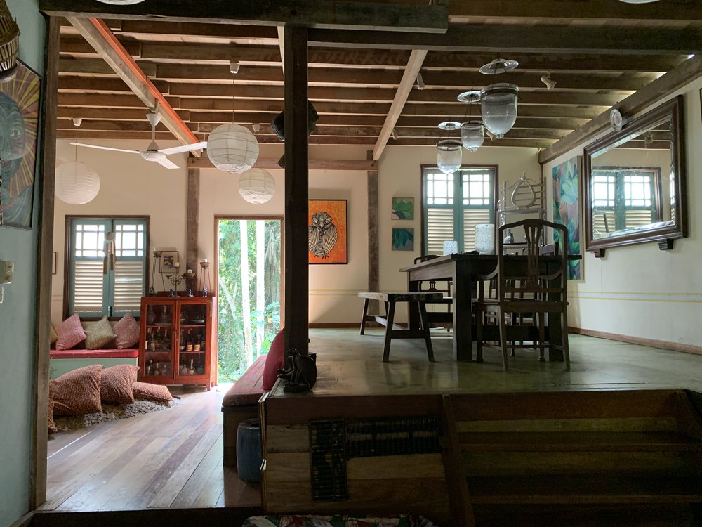 Tiger Rock. Living area, Main House. Like a jungle treehouse.