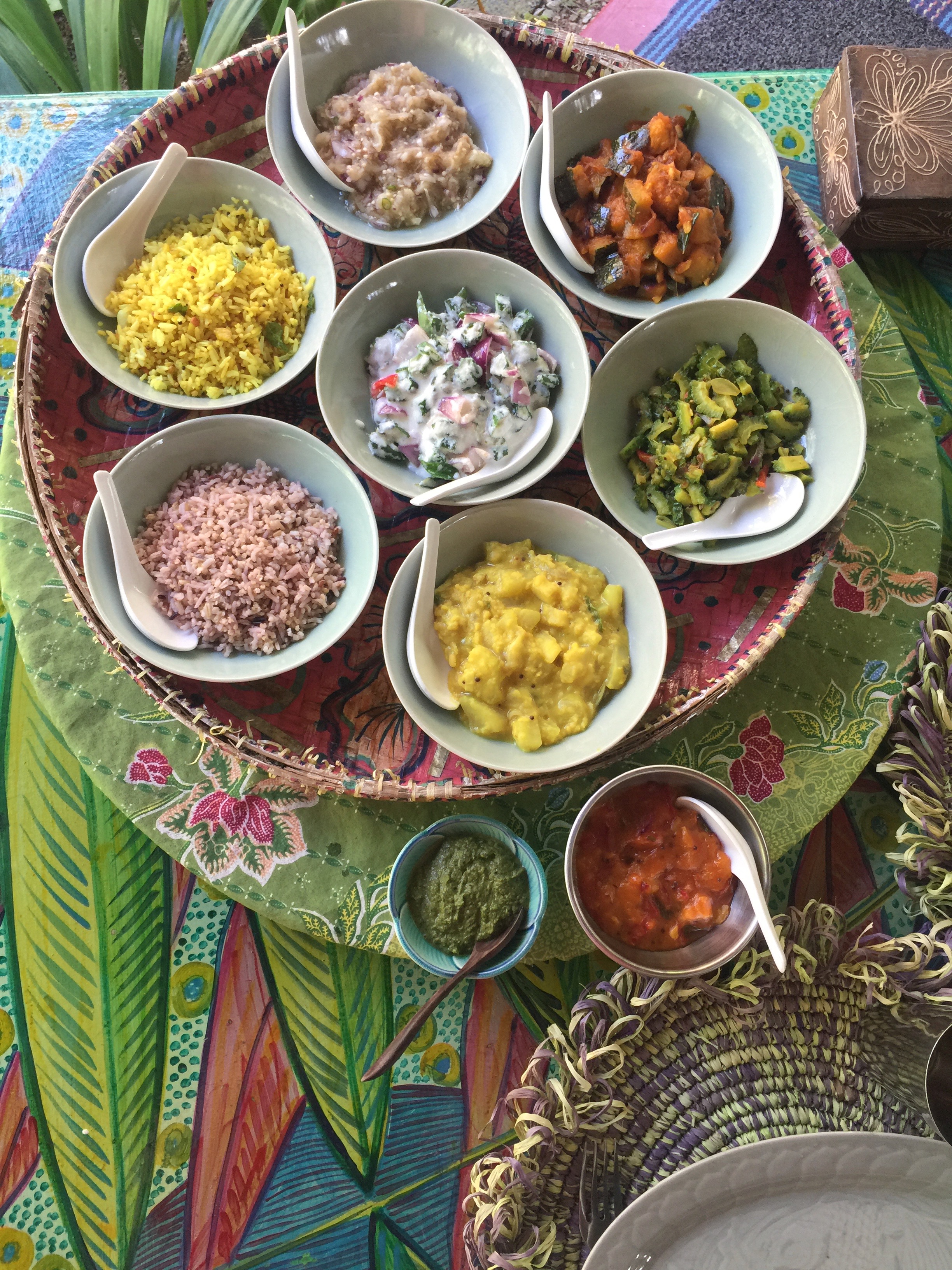Ayurvedic dishes are an artful mix of flavors &amp; natural colour
