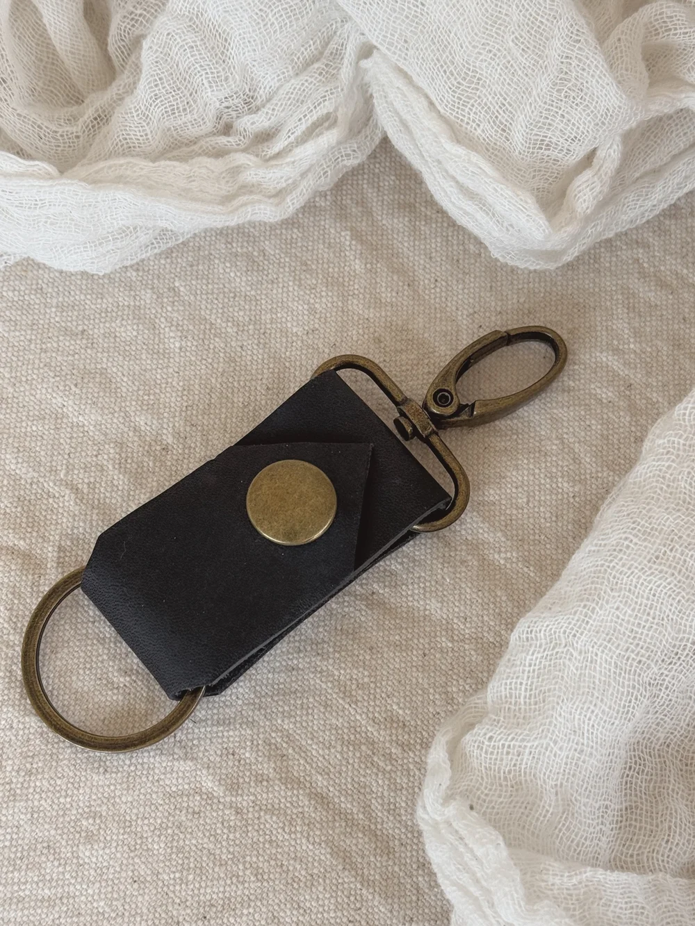 Leather Snap Key Ring — Branch Collective