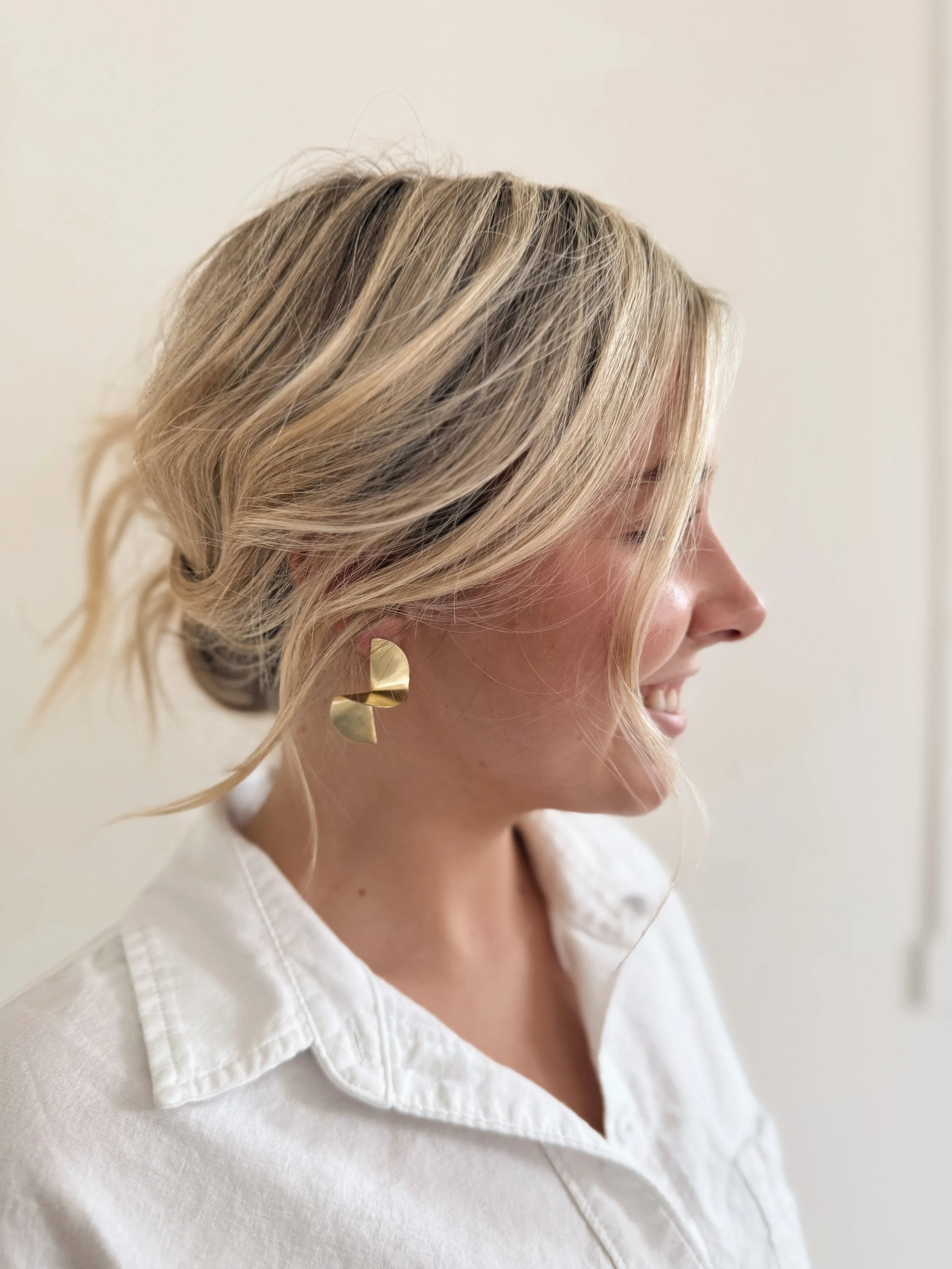 Brass Twist Earrings