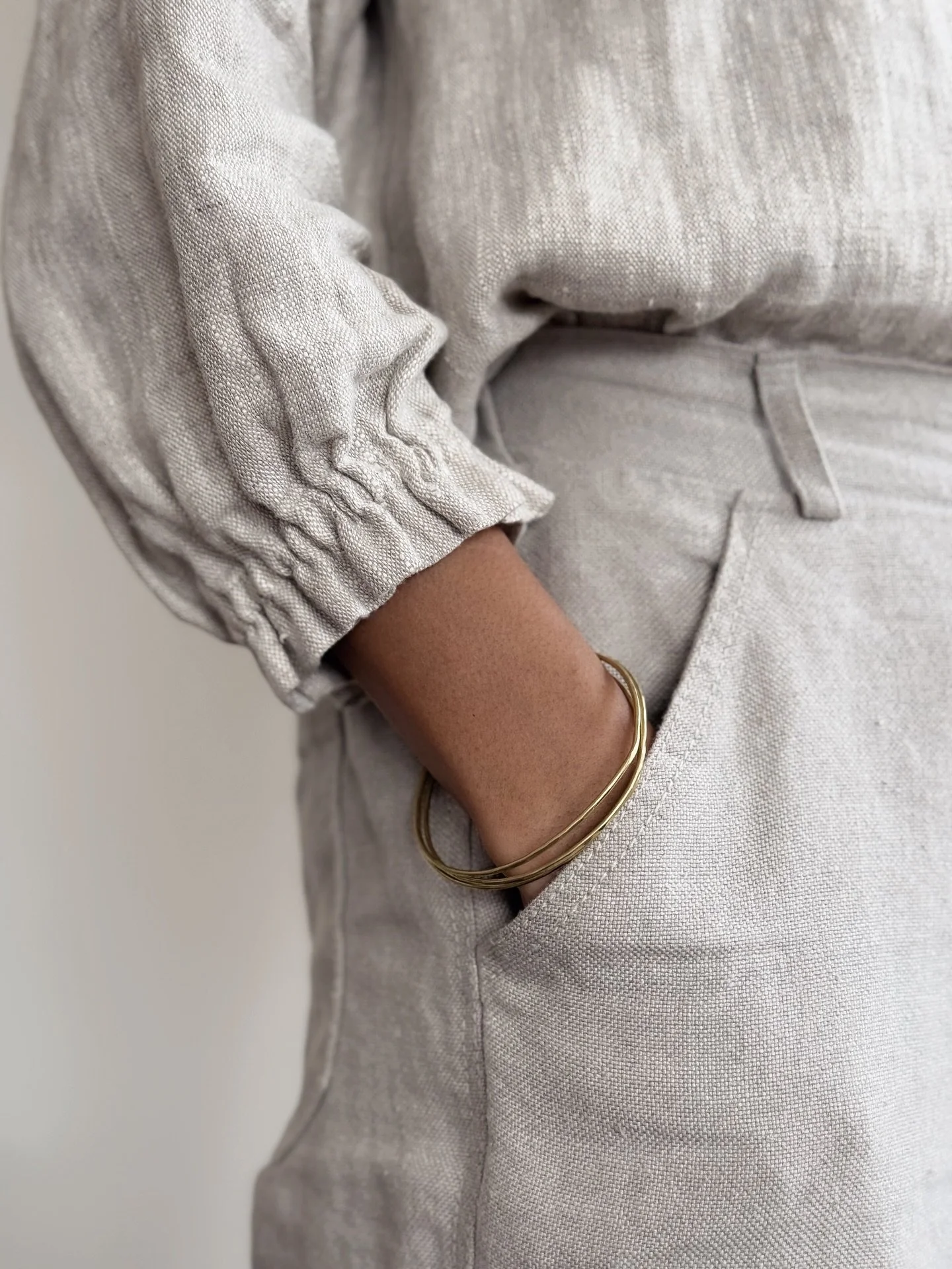 The simple brass bangle… elegant and classic… wear just one, or stack a few!
