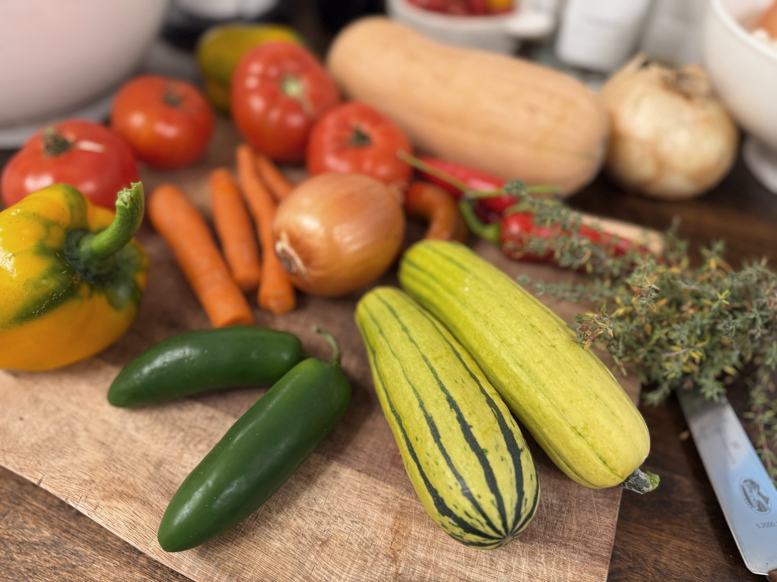 Gather all your favorite veggies