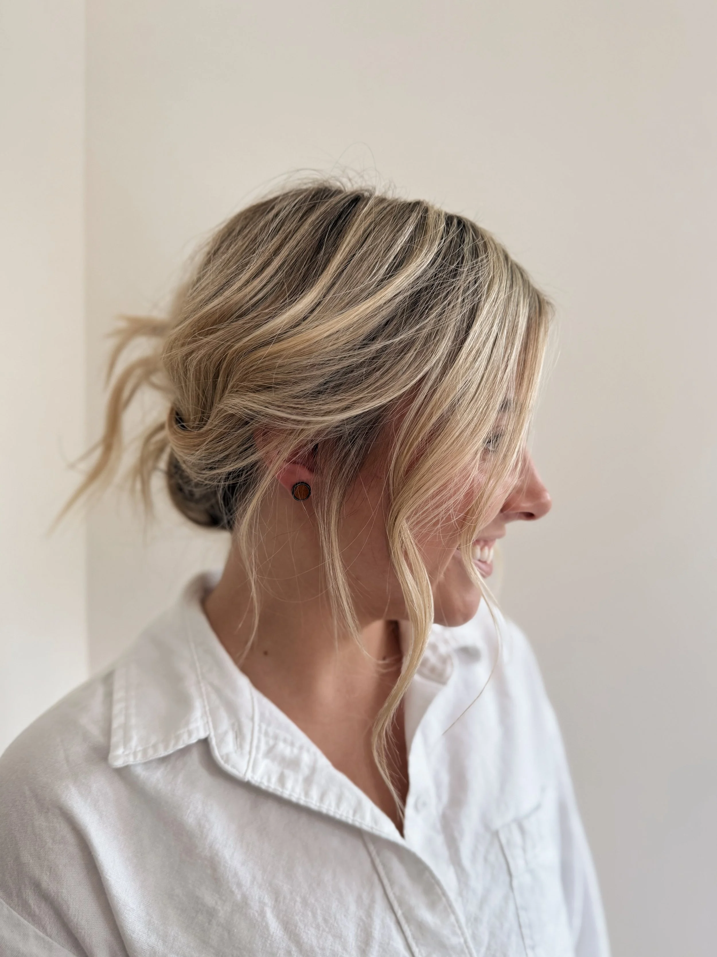 Tiny Leather Stud Earrings