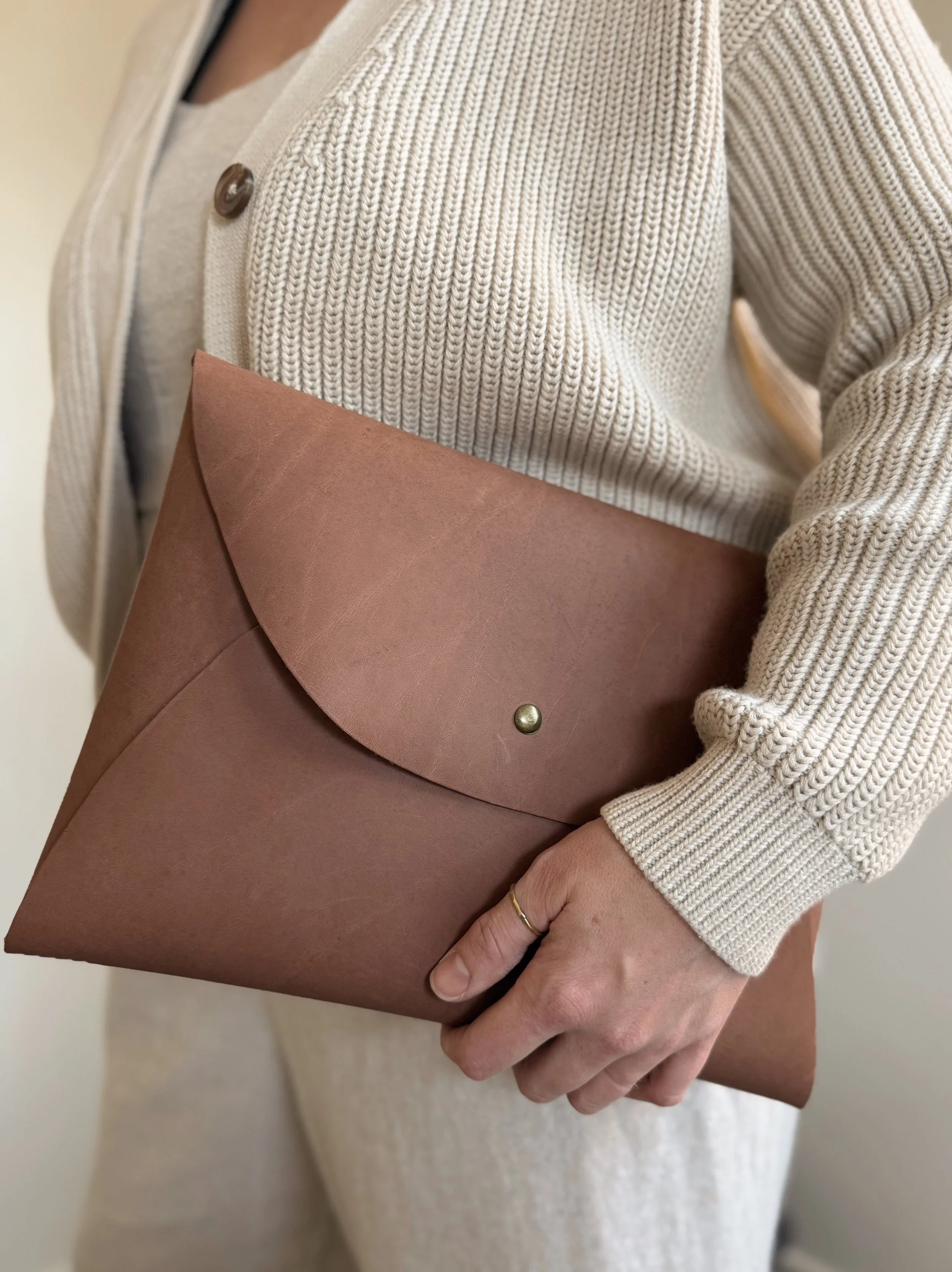 Leather Clutch + Portfolio
