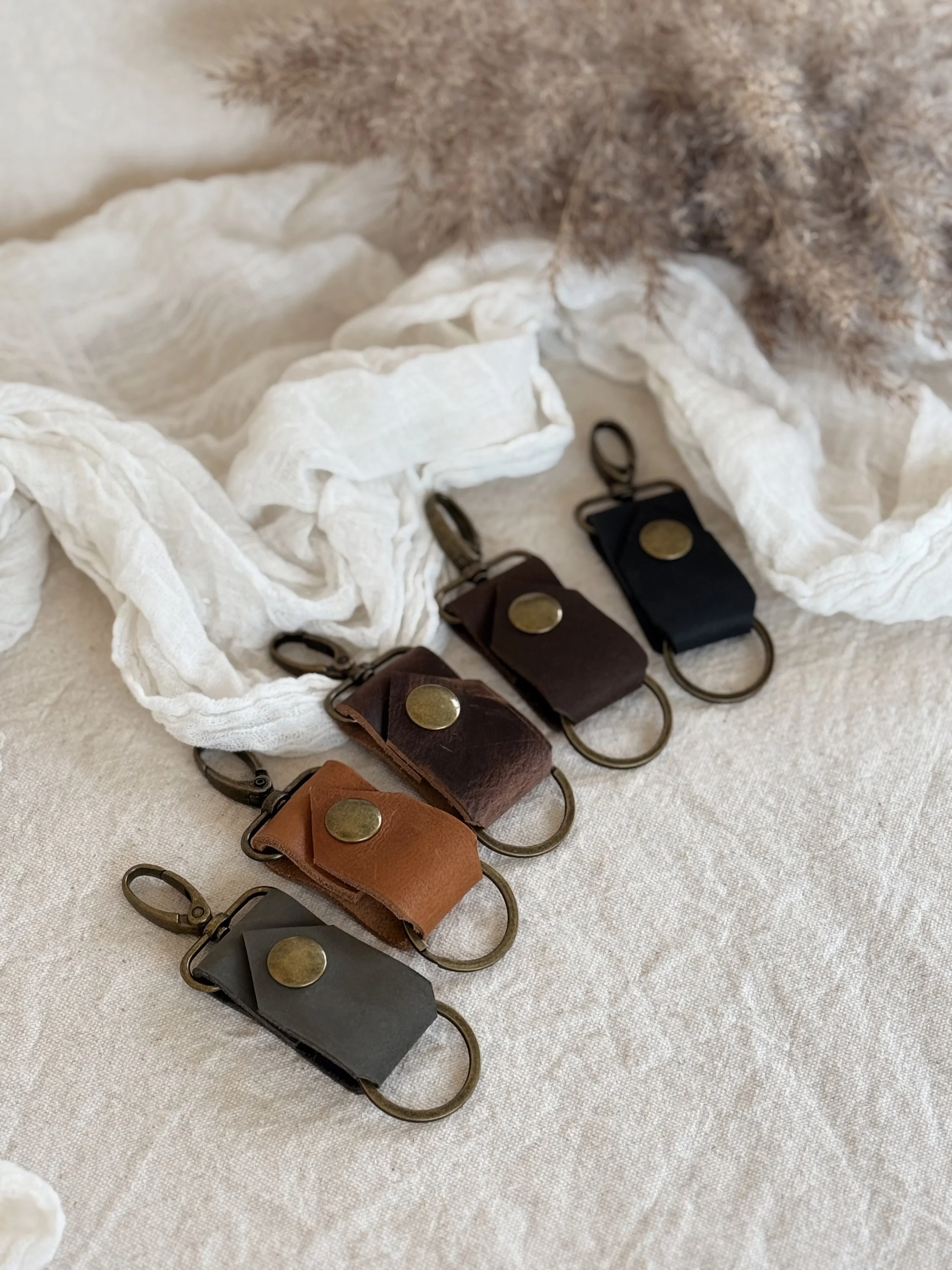 Leather Snap Key Ring