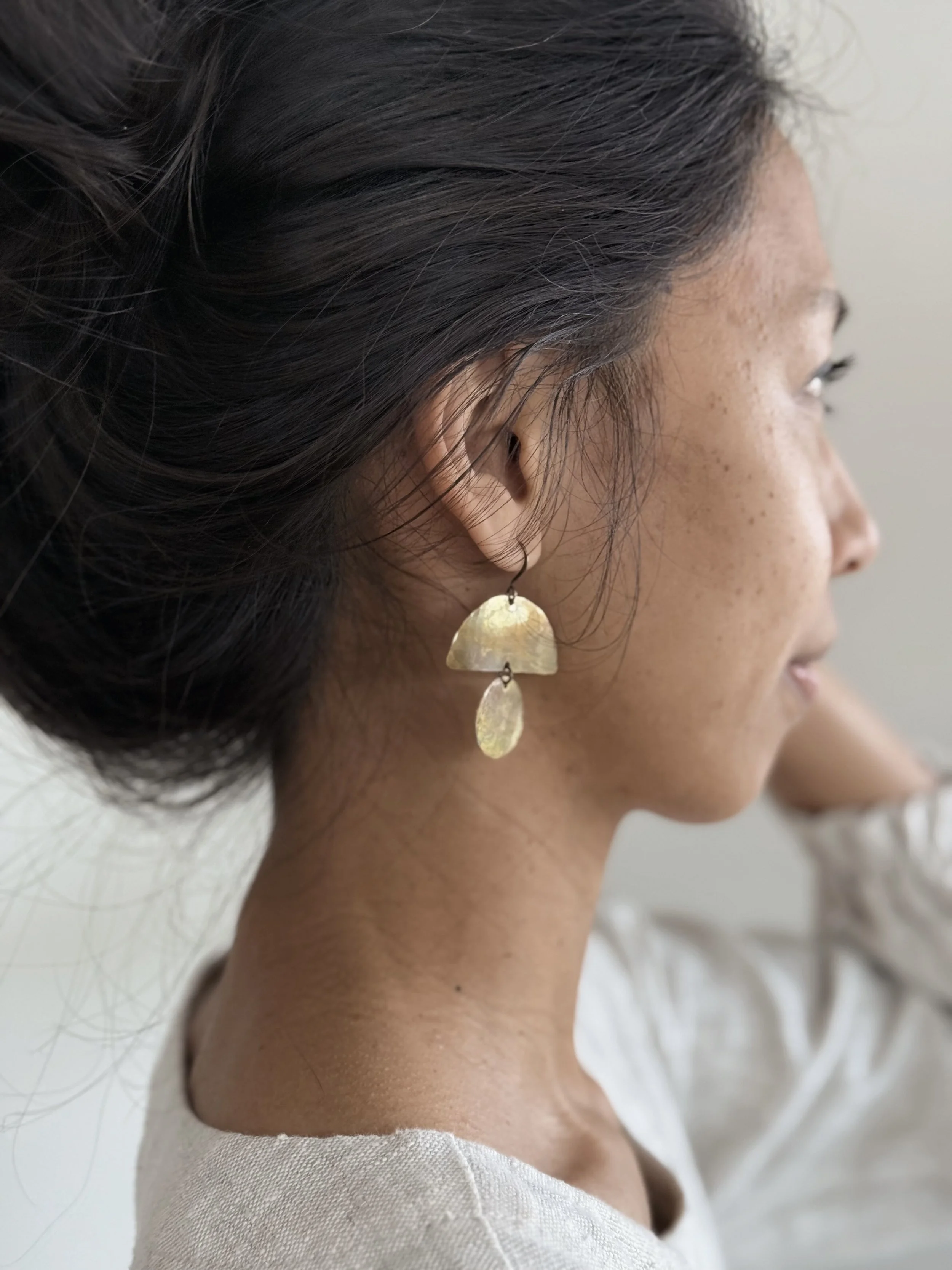Brass Salak Earrings